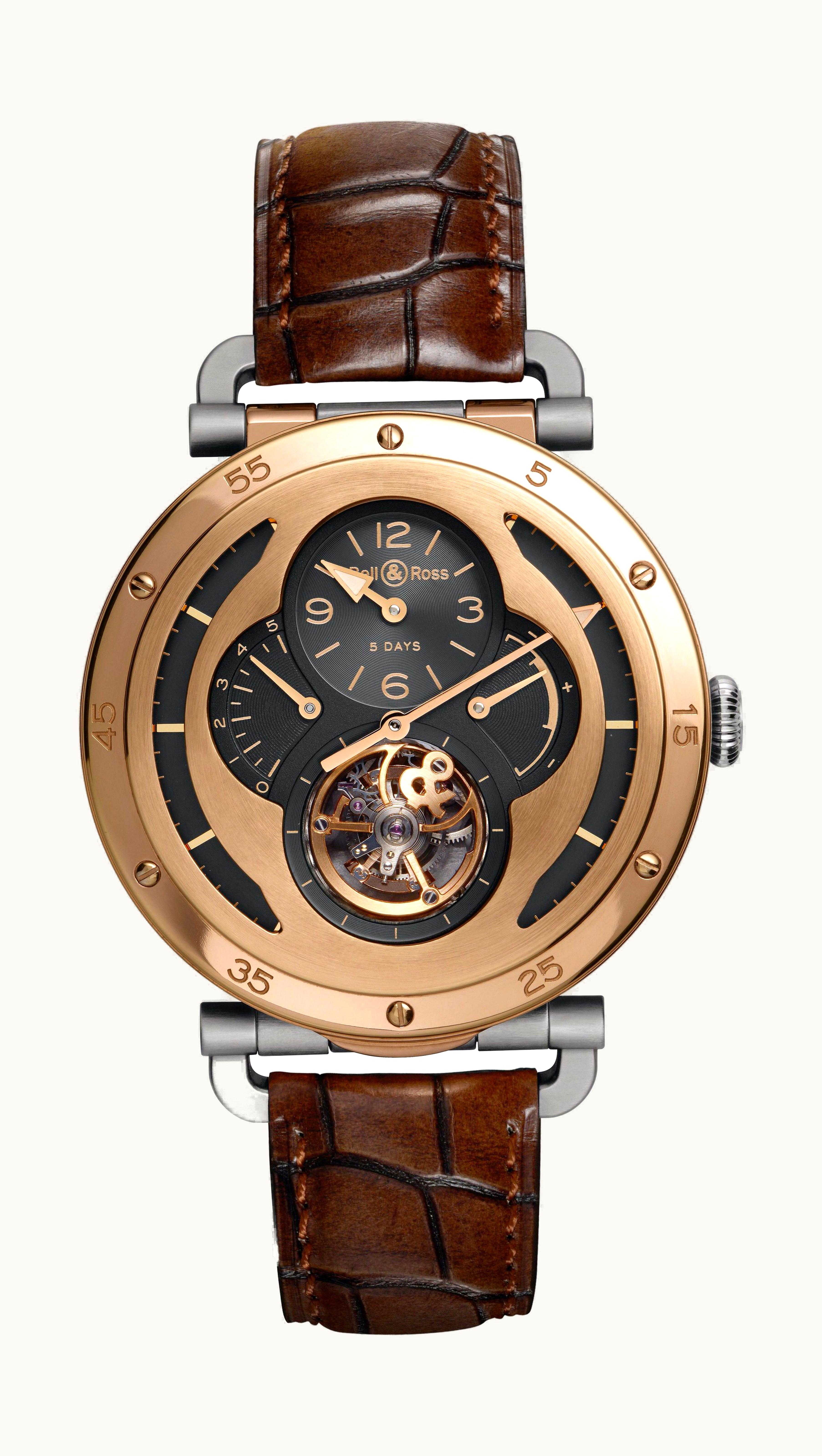 Bell & Ross WW2 MILITARY TOURBILLON ROSE GOLD 45mm - Titanium - Manual Winding
