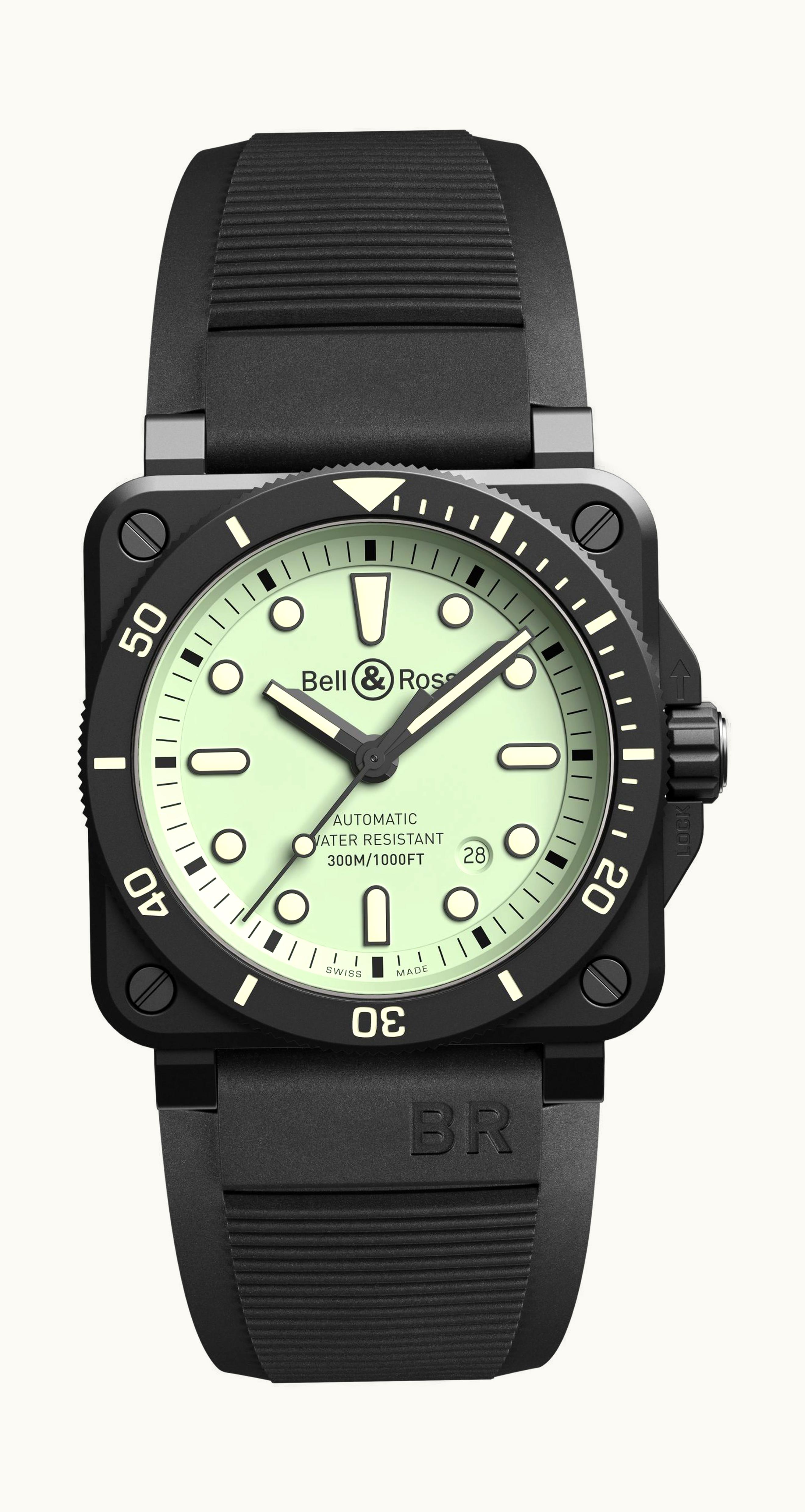 Bell & Ross BR 03 DIVER FULL LUM 42mm - Black Ceramic - Automatic Winding