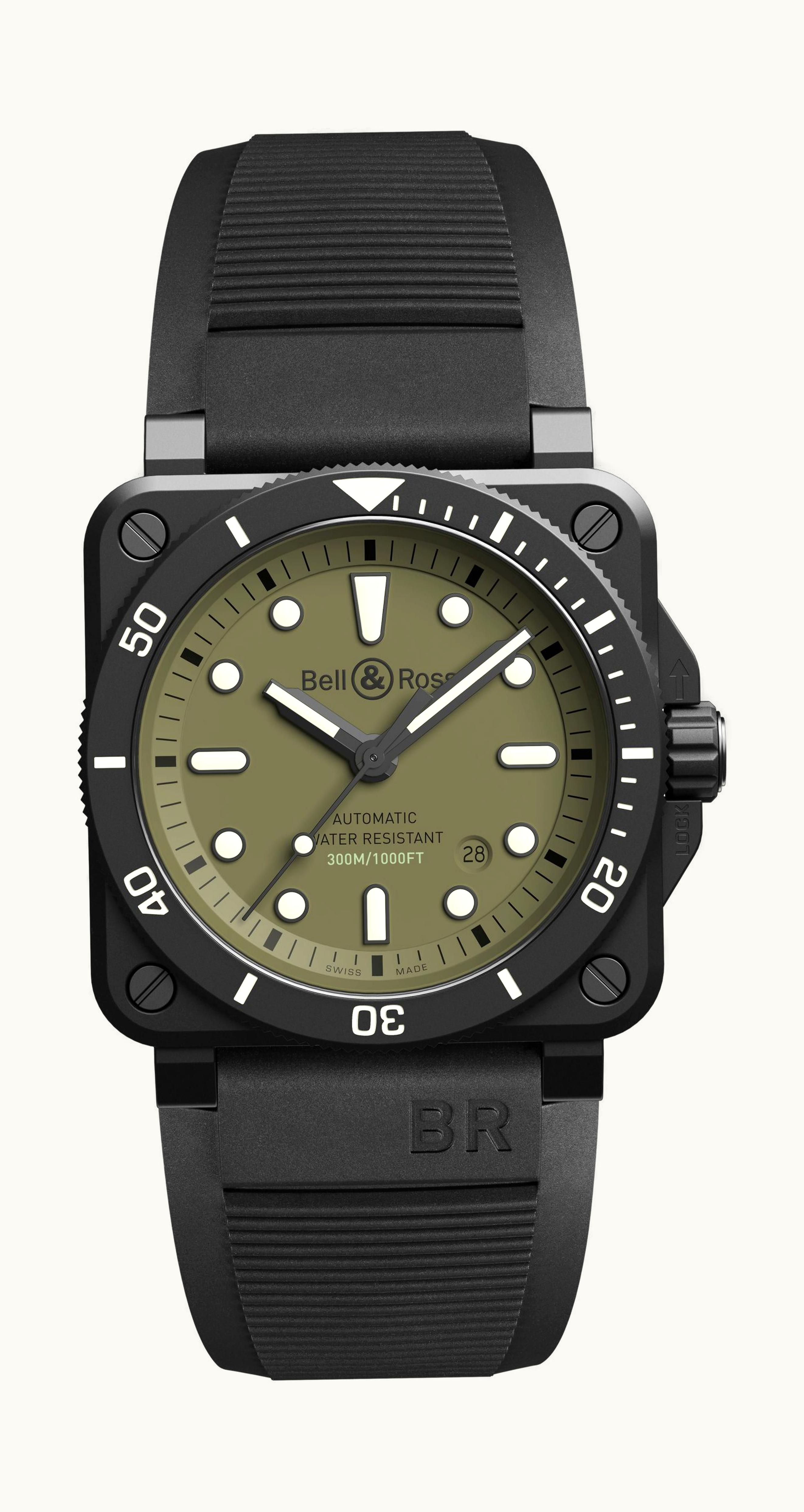 Bell & Ross BR 03-92 Diver Military 42mm - Black Ceramic - Automatic Winding