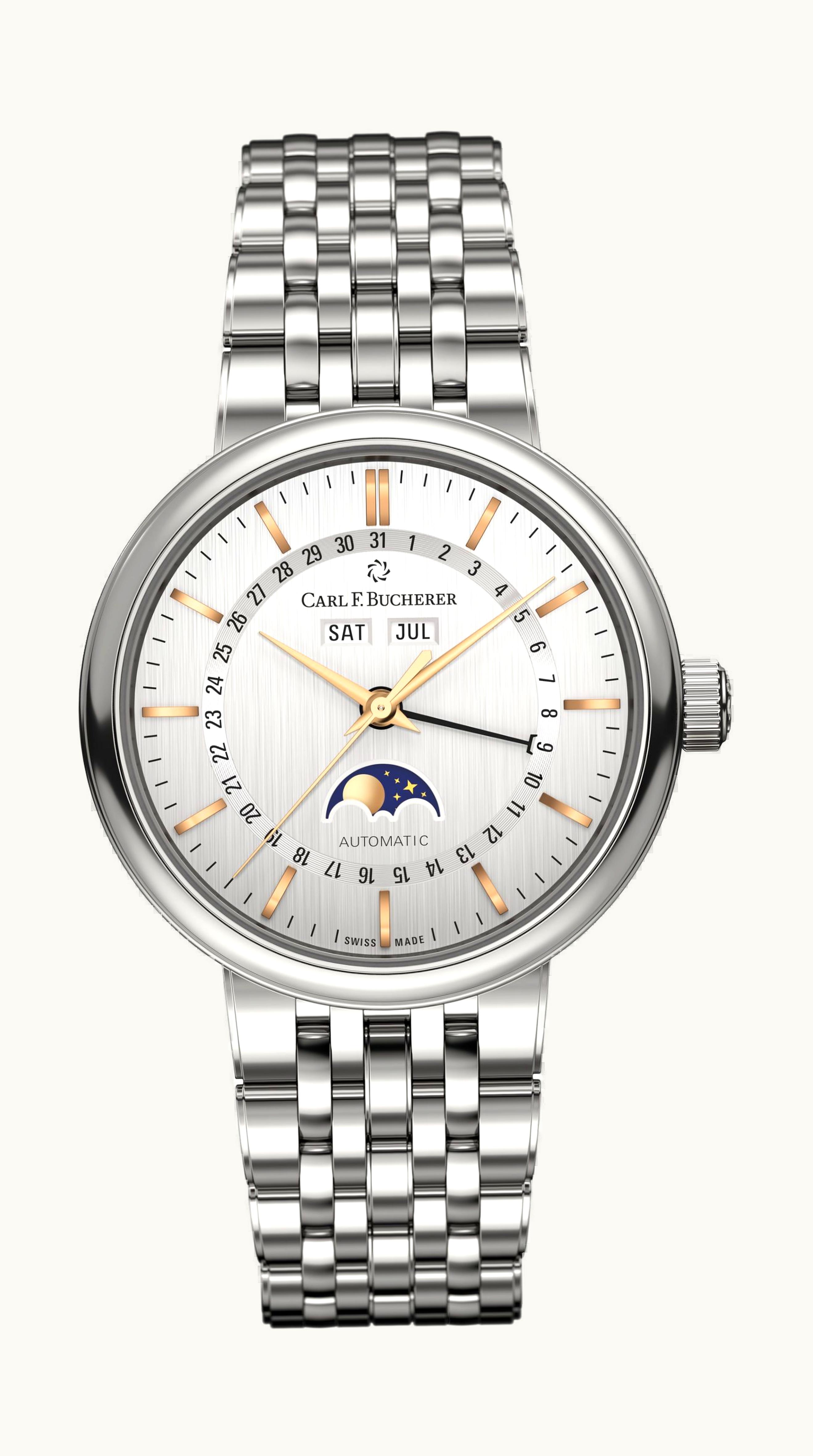 Carl F. Bucherer Adamavi Full Calendar 39mm - Stainless Steel - Automatic Winding 00.10324.08.13.21