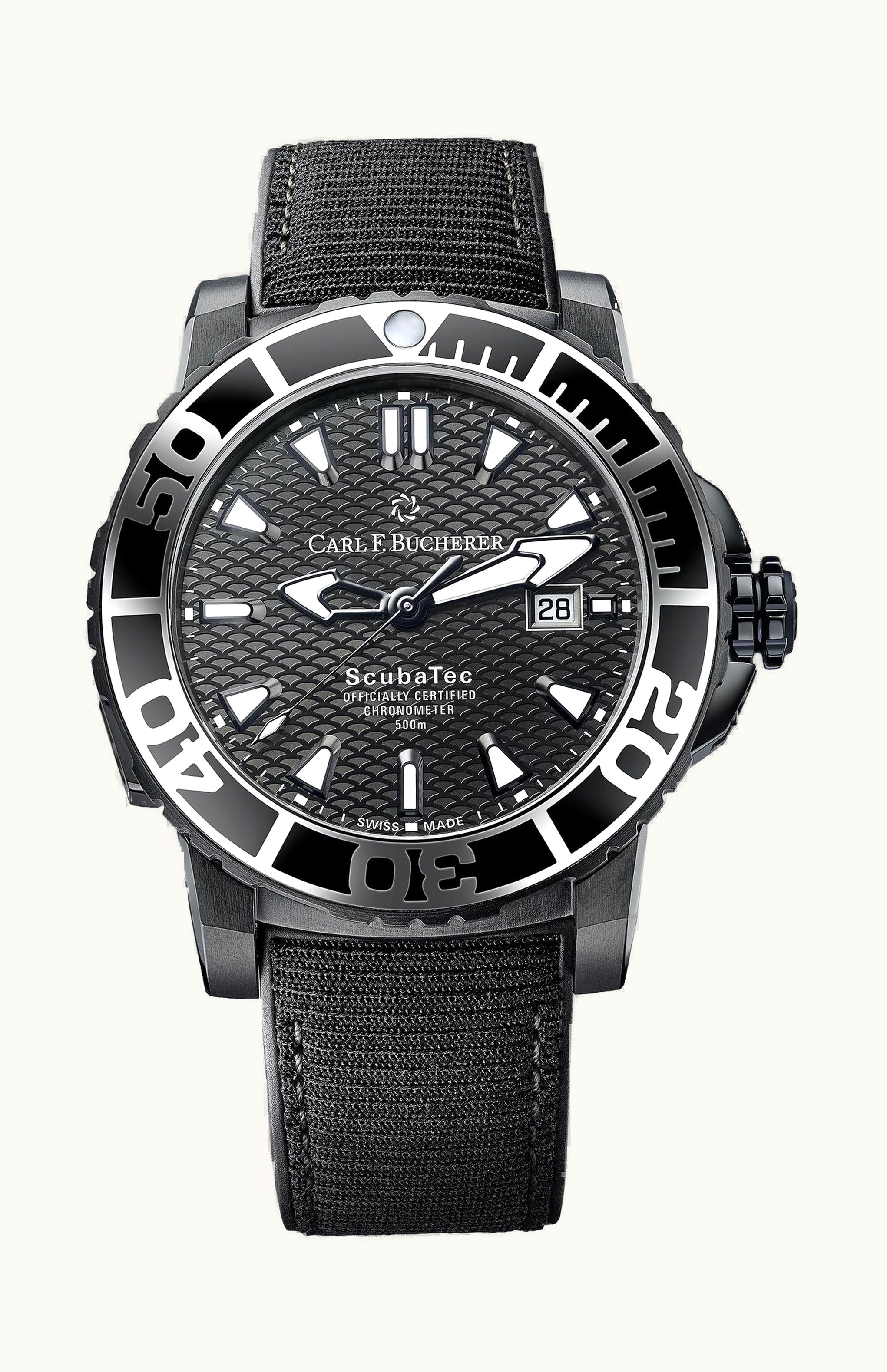 Carl F. Bucherer Patravi ScubaTec Black 44.6mm - Black DLC, Titanium - Automatic Winding