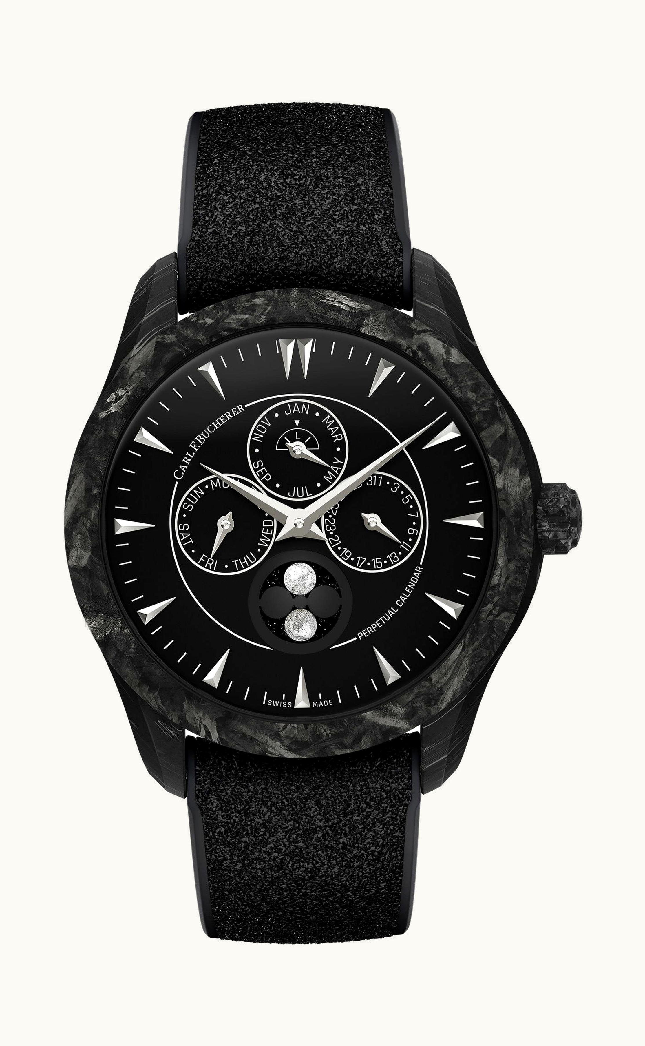 Carl F. Bucherer Manero Peripheral Perpetual Calendar Black 41.60mm - Carbon, Titanium - Automatic Winding