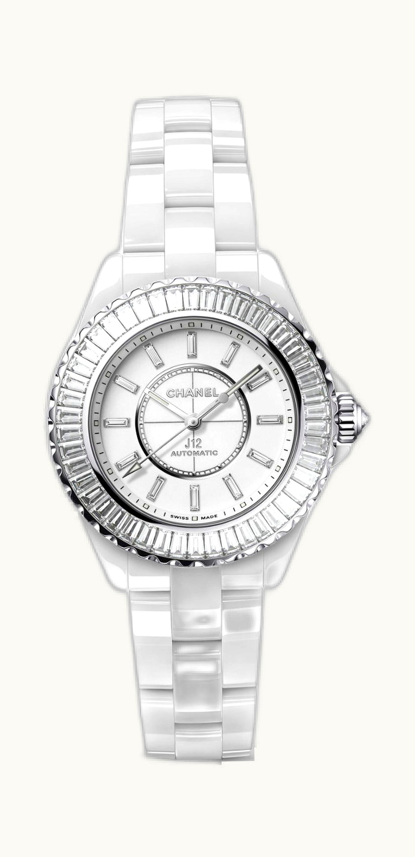 Chanel J12 Baguette Diamond Bezel