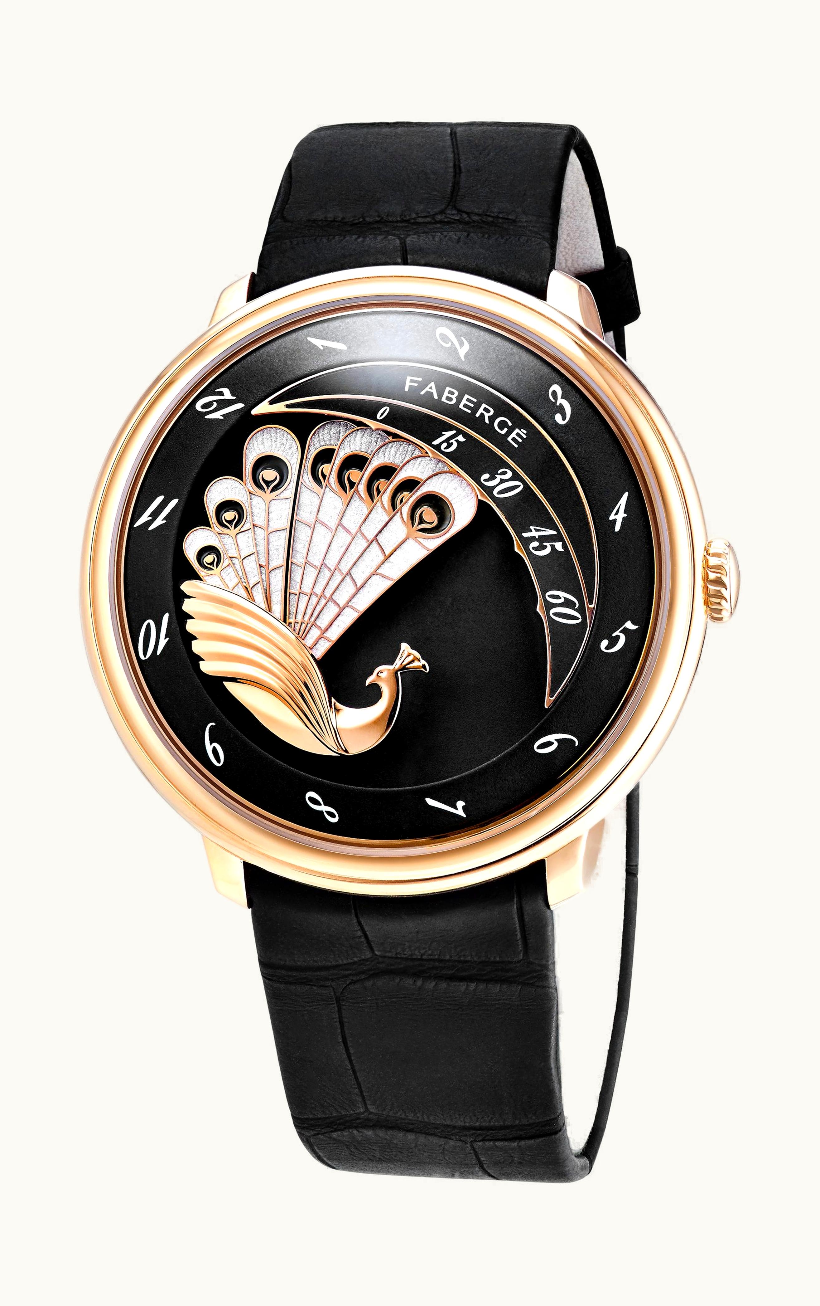 Fabergé Lady Compliquée Peacock Rose Gold Black