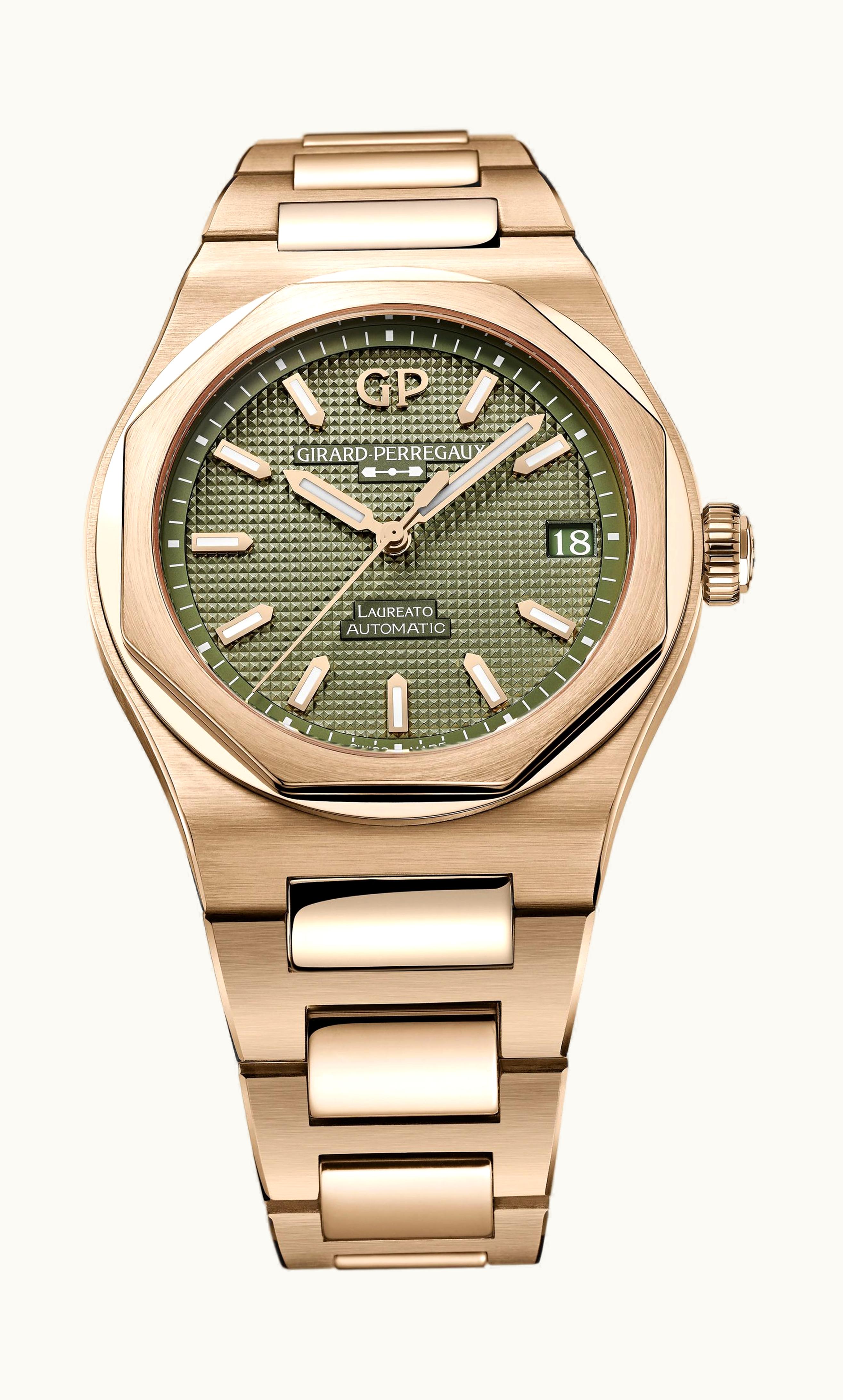Girard-Perregaux Laureato 42 mm Pink Gold Sage Green