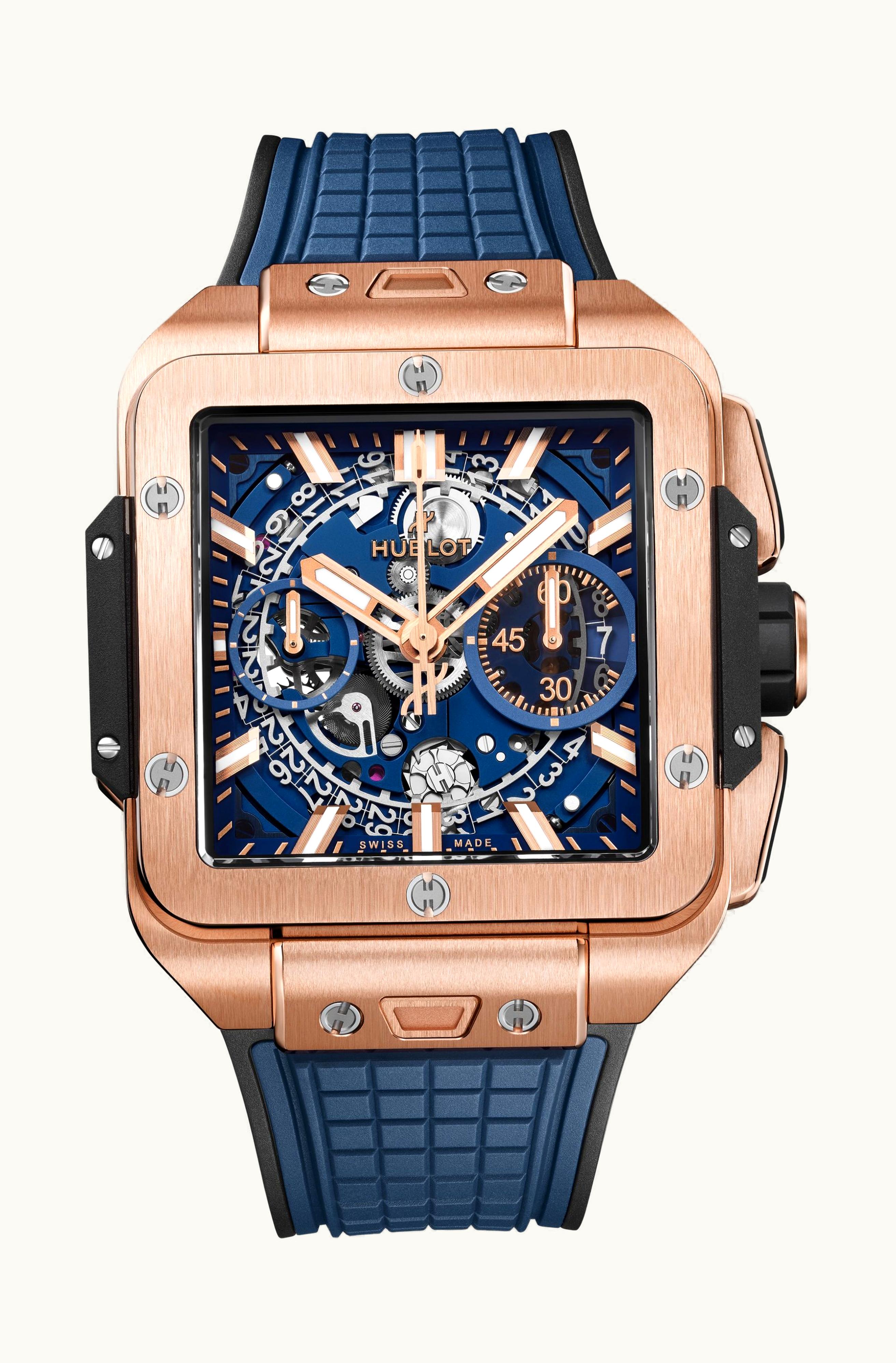 Hublot Square Bang Unico King Gold Blue