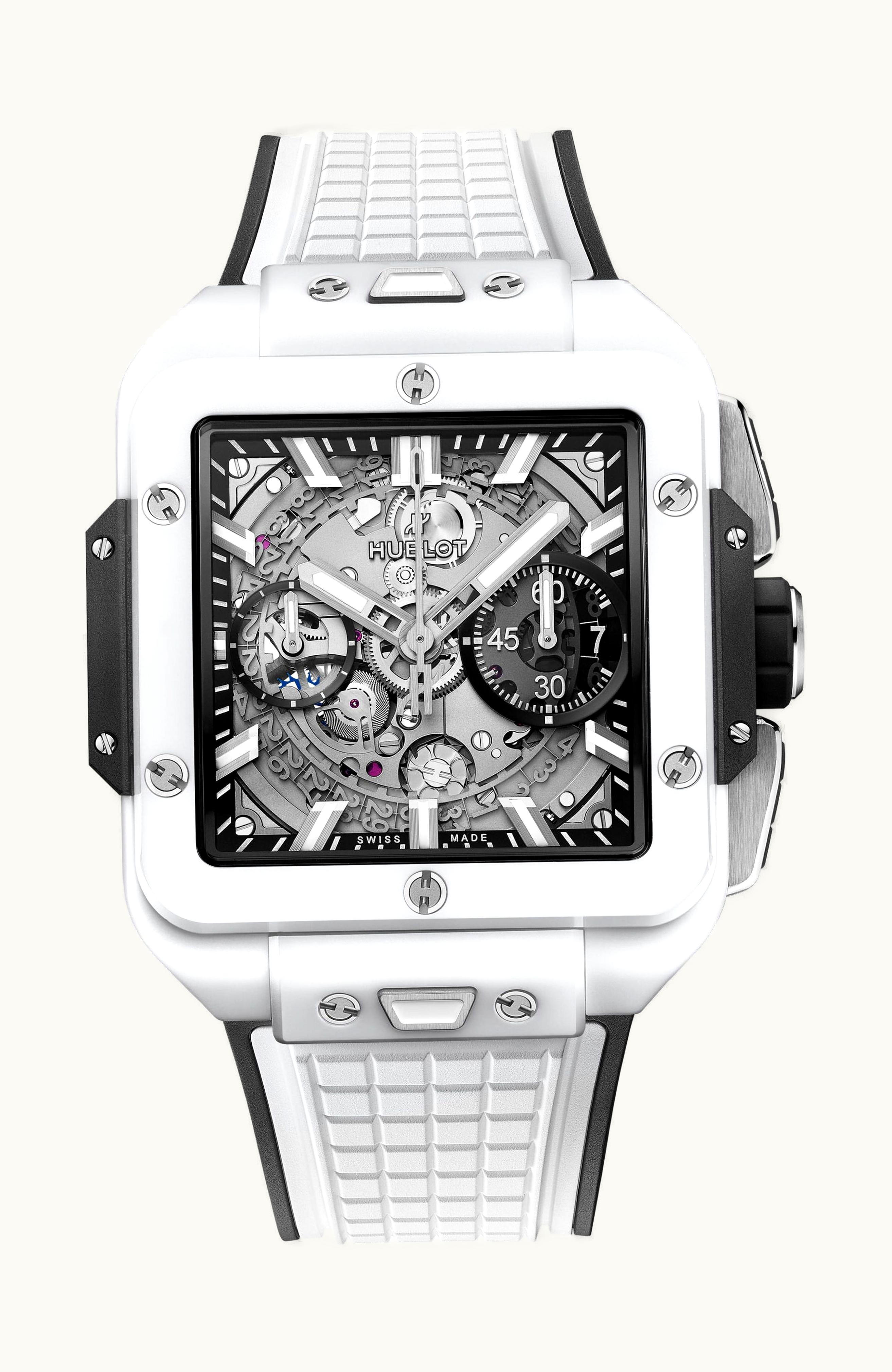 Hublot Square Bang Unico White Ceramic