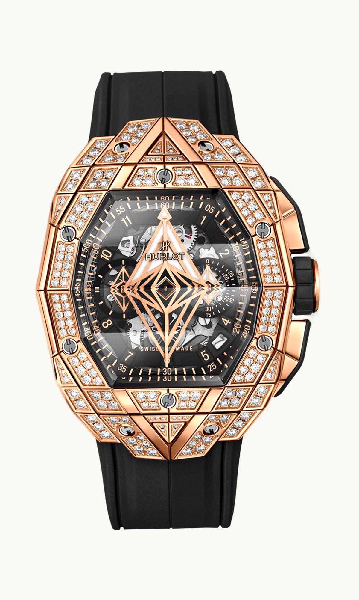 Hublot Spirit of Big Bang Sang Bleu King Gold Pavé