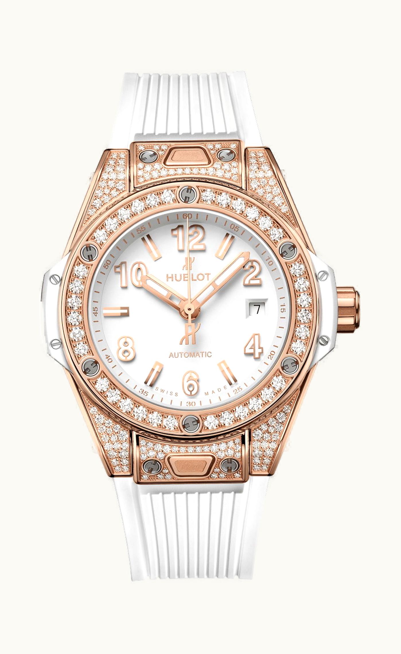 Hublot Big Bang One Click King Gold White Pavé 33mm