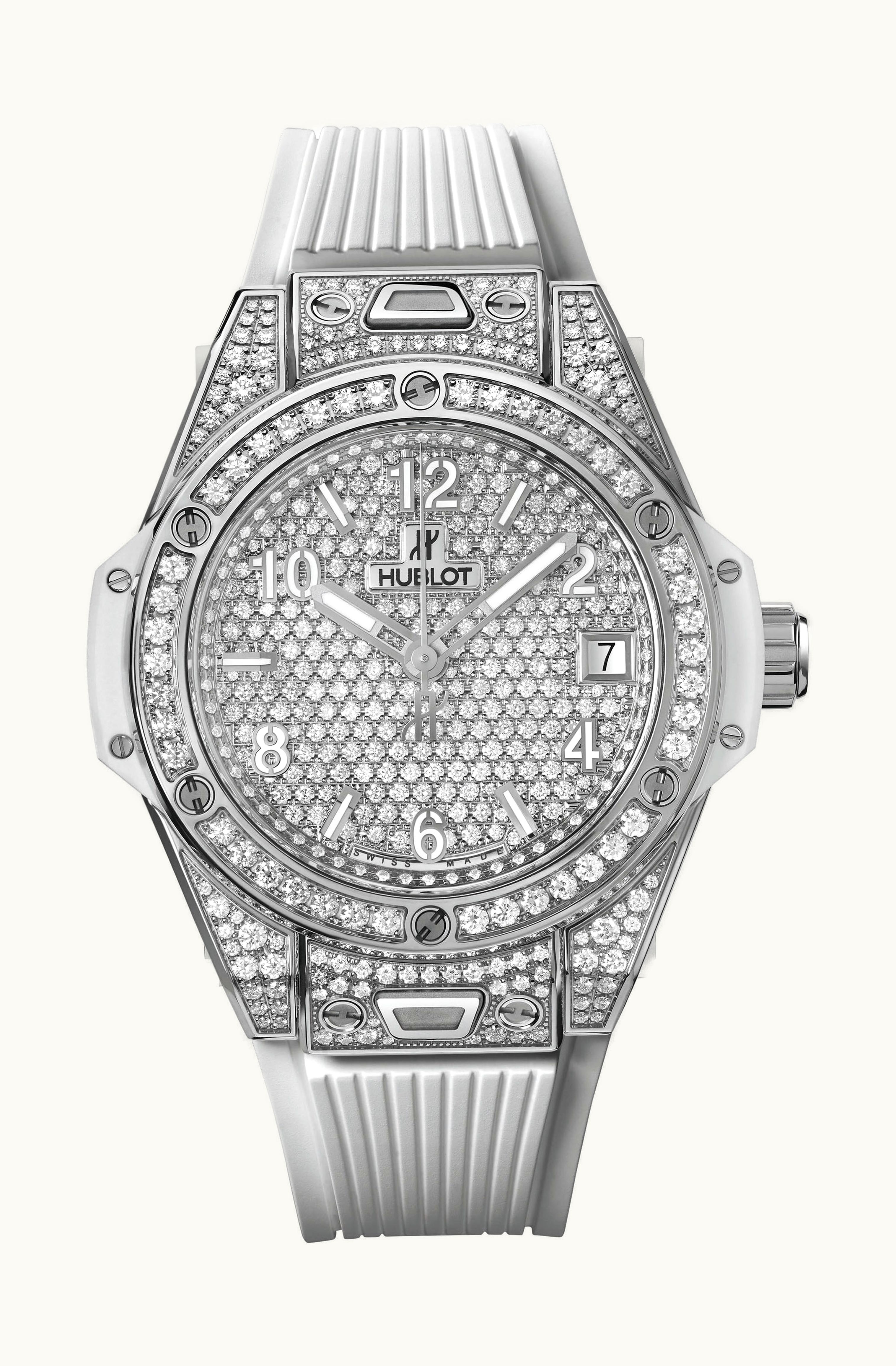 Hublot Big Bang One Click Steel White Full Pavé