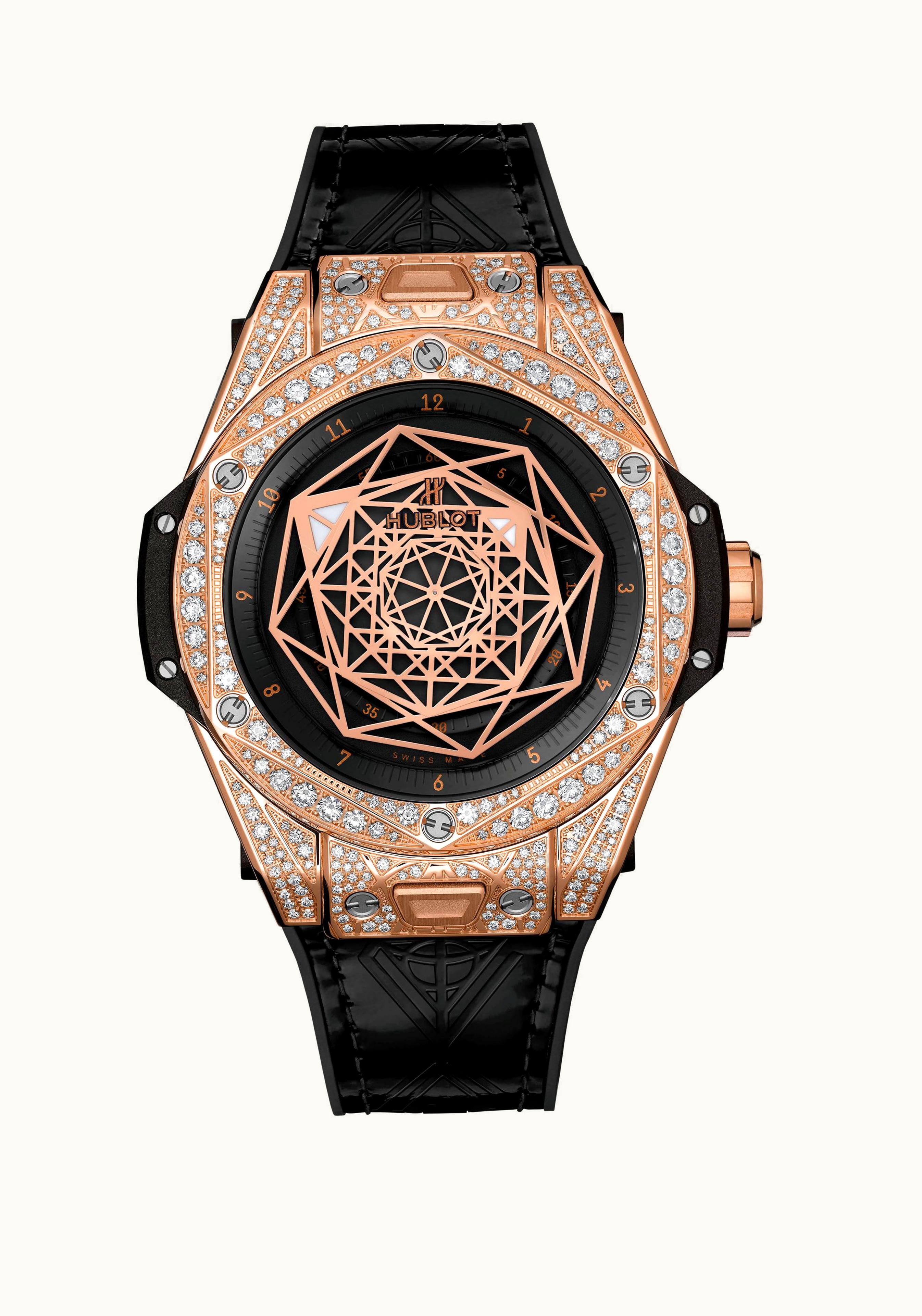 Hublot Big Bang One Click Sang Bleu King Gold Pavé