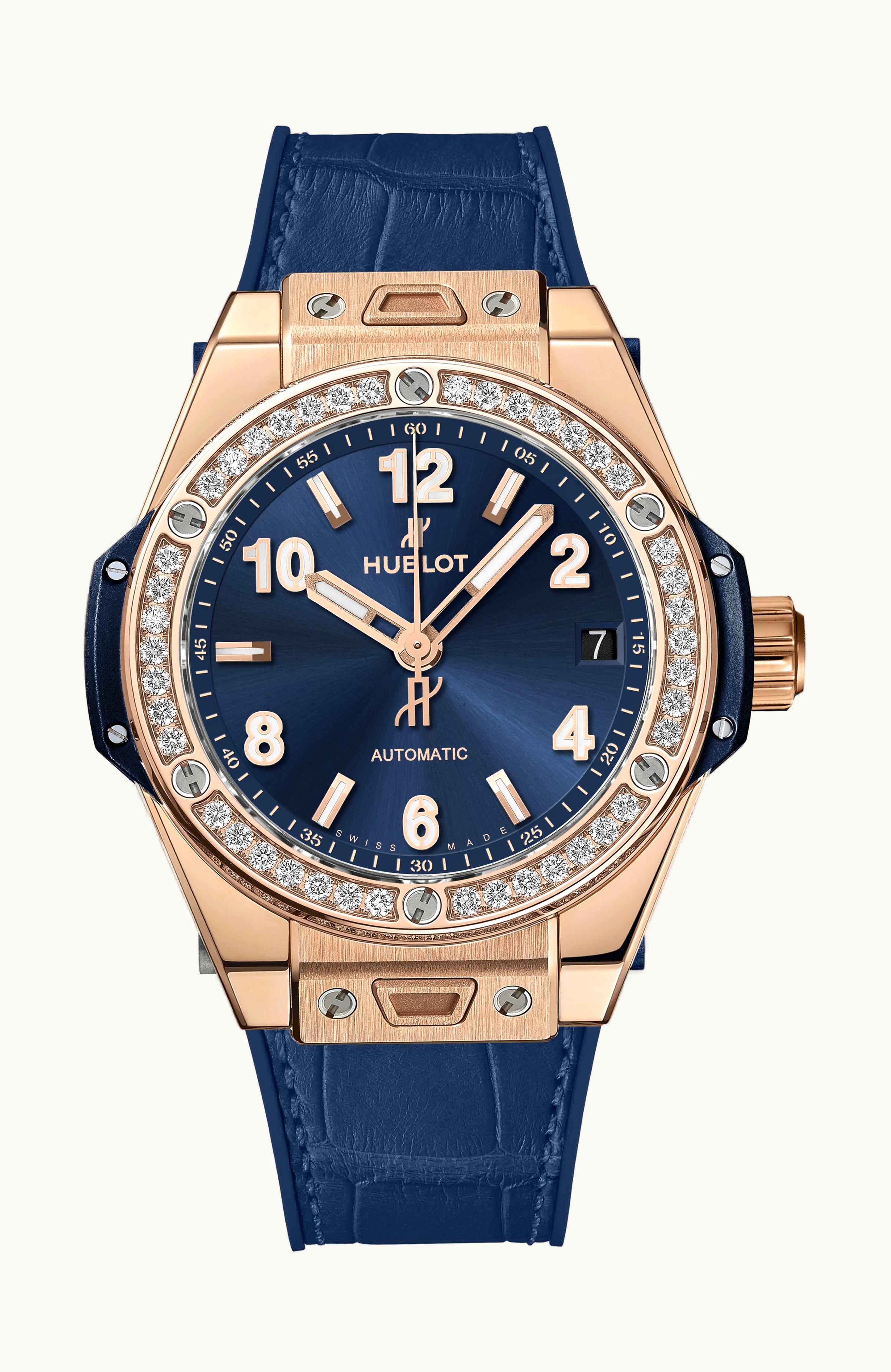 Hublot Big Bang One Click King Gold Blue Diamonds