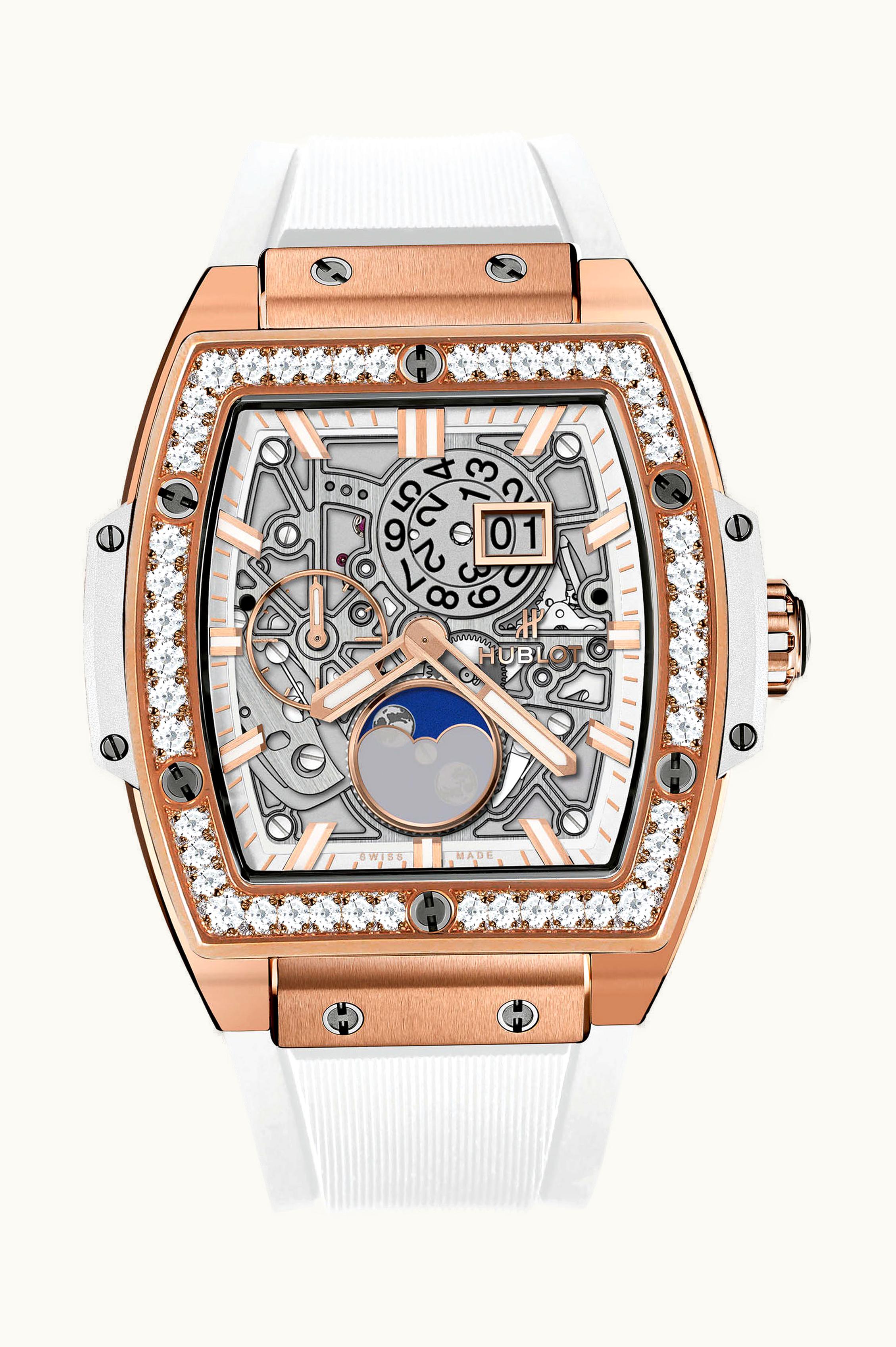 Hublot Spirit Of Big Bang Moonphase King Gold White Diamonds