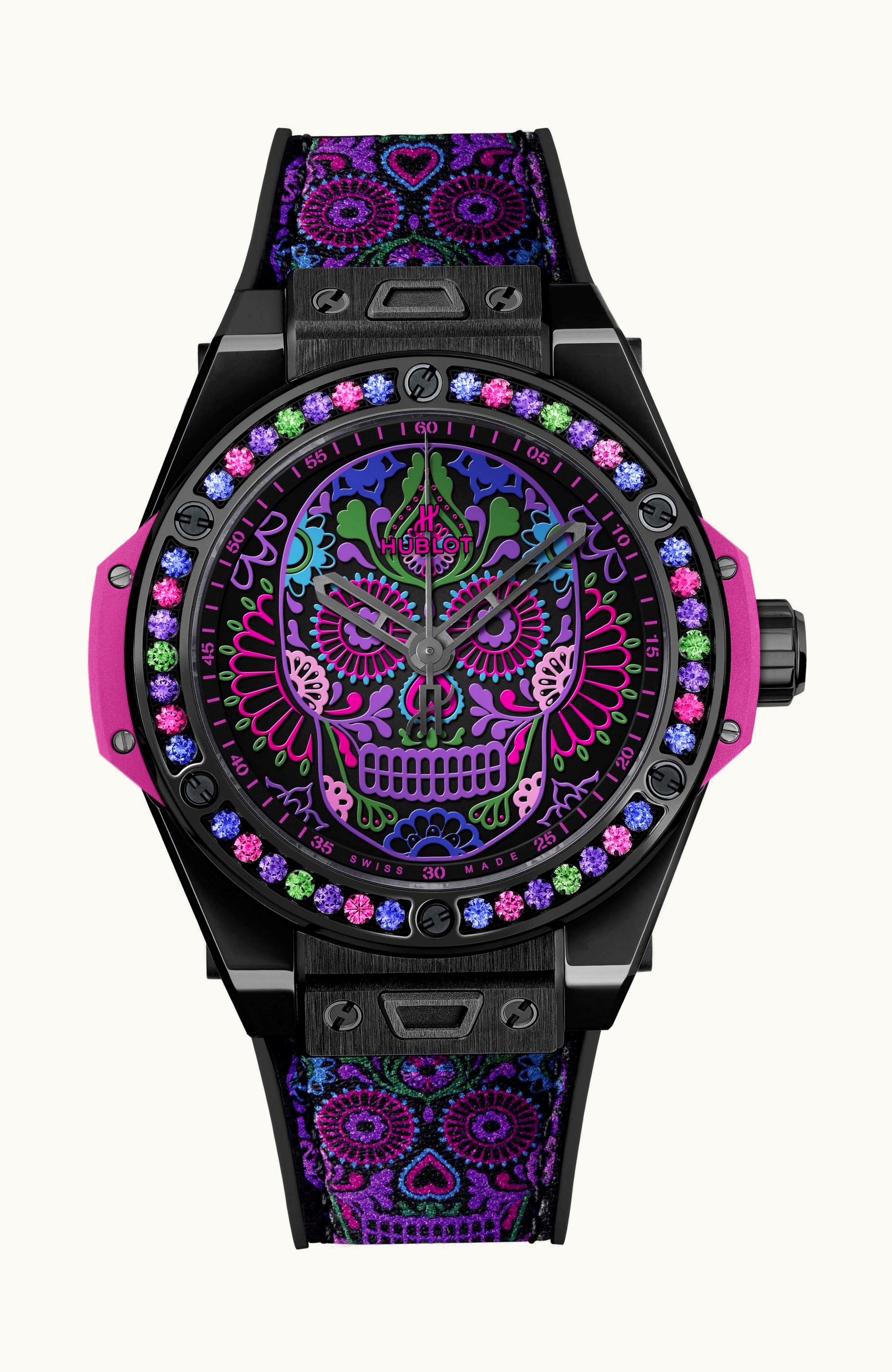 Hublot Big Bang One Click Calavera Catrina Black Ceramic
