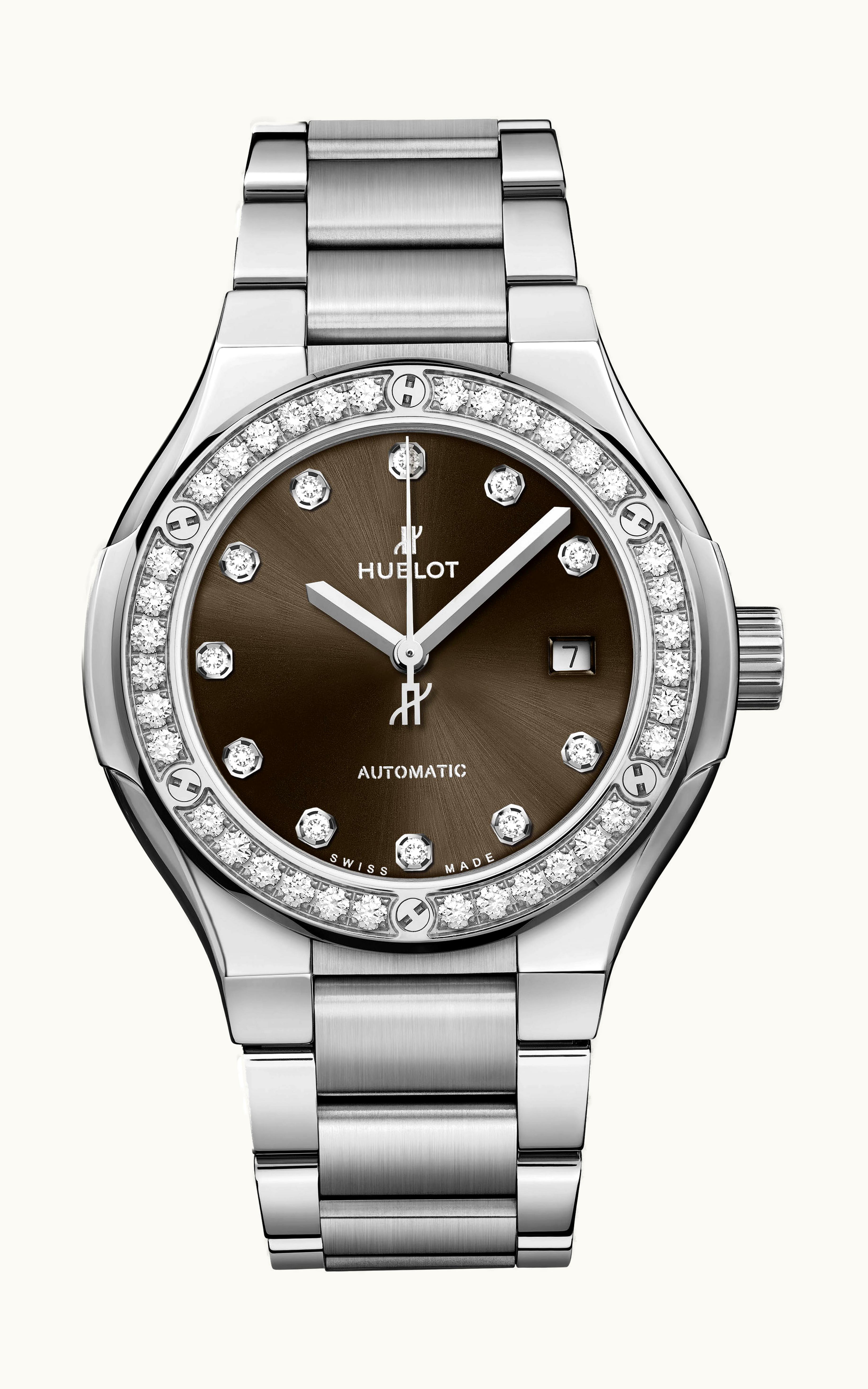 Hublot Classic Fusion Titanium Brown Diamonds Bracelet 33mm - Titanium - Automatic Winding