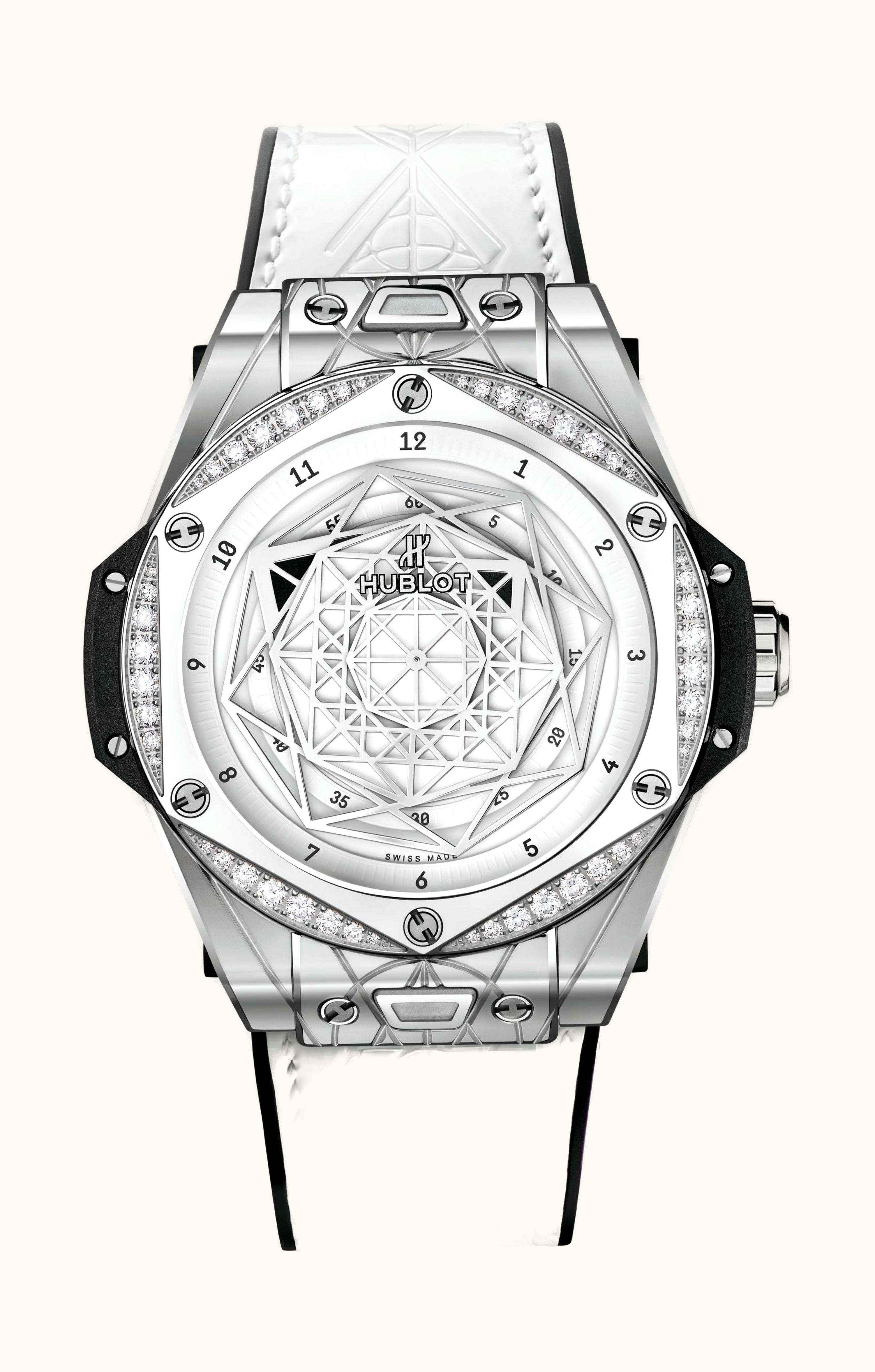 Hublot Big Bang One Click Sang Bleu Steel White Diamonds 39mm - Stainless Steel - Automatic Winding