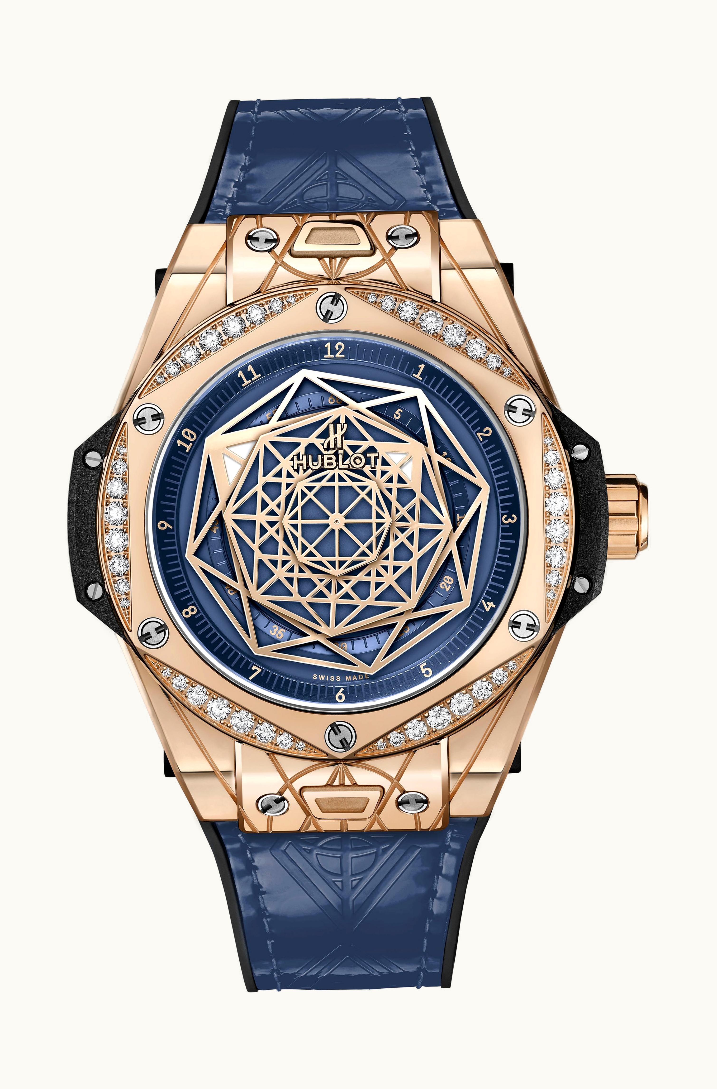 Hublot Big Bang One Click Sang Bleu King Gold Blue Diamonds 39mm - King Gold - Automatic Winding