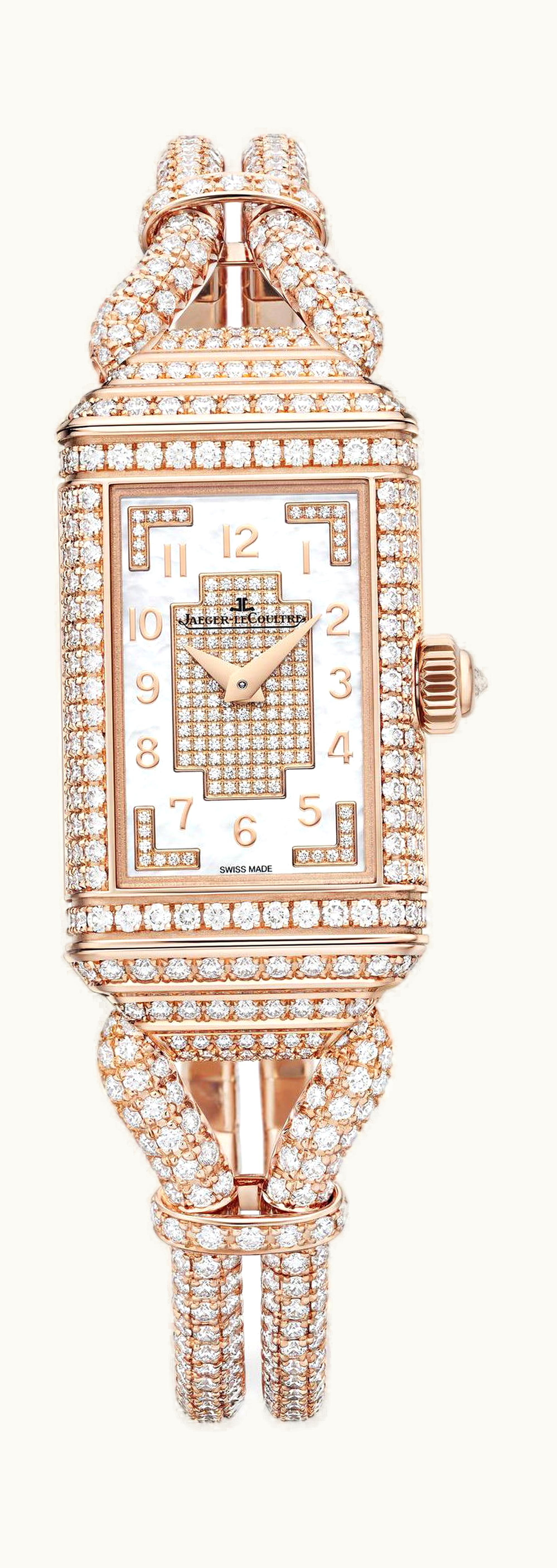Jaeger-LeCoultre Reverso One Cordonnet Jewellery 36.3 x 18mm - Rose Gold - Manual Winding