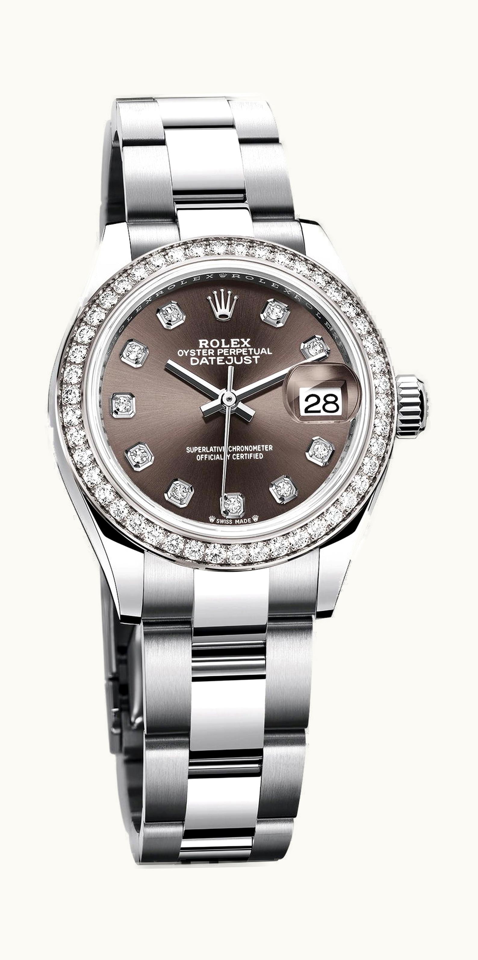 Rolex Lady-Datejust 28mm - Stainless Steel, White Gold - Automatic Winding 279384RBR-0018