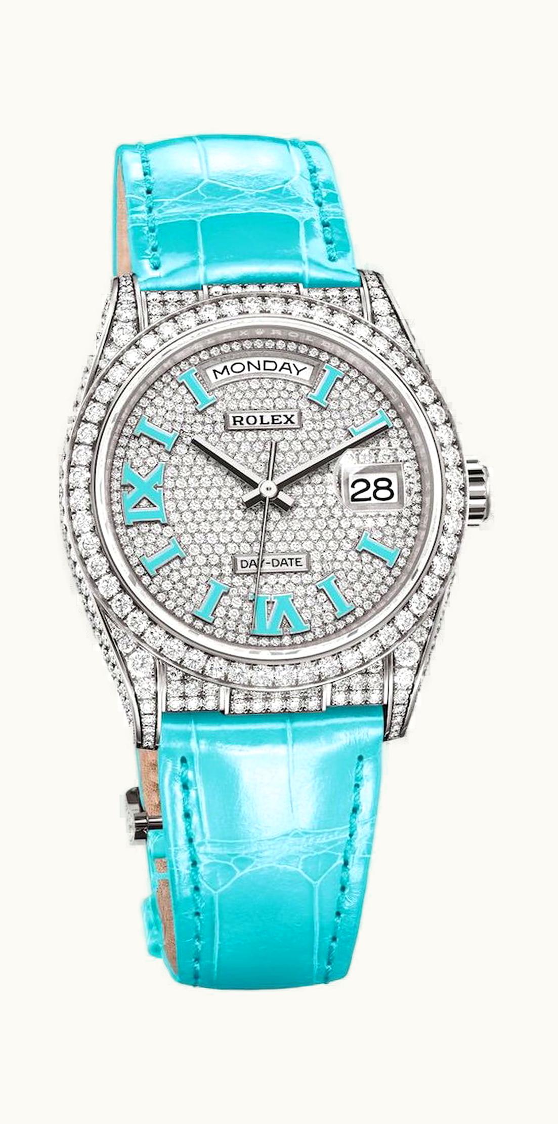 Rolex Day-Date 36 36mm - White Gold - Automatic Winding 128159RBR-0002