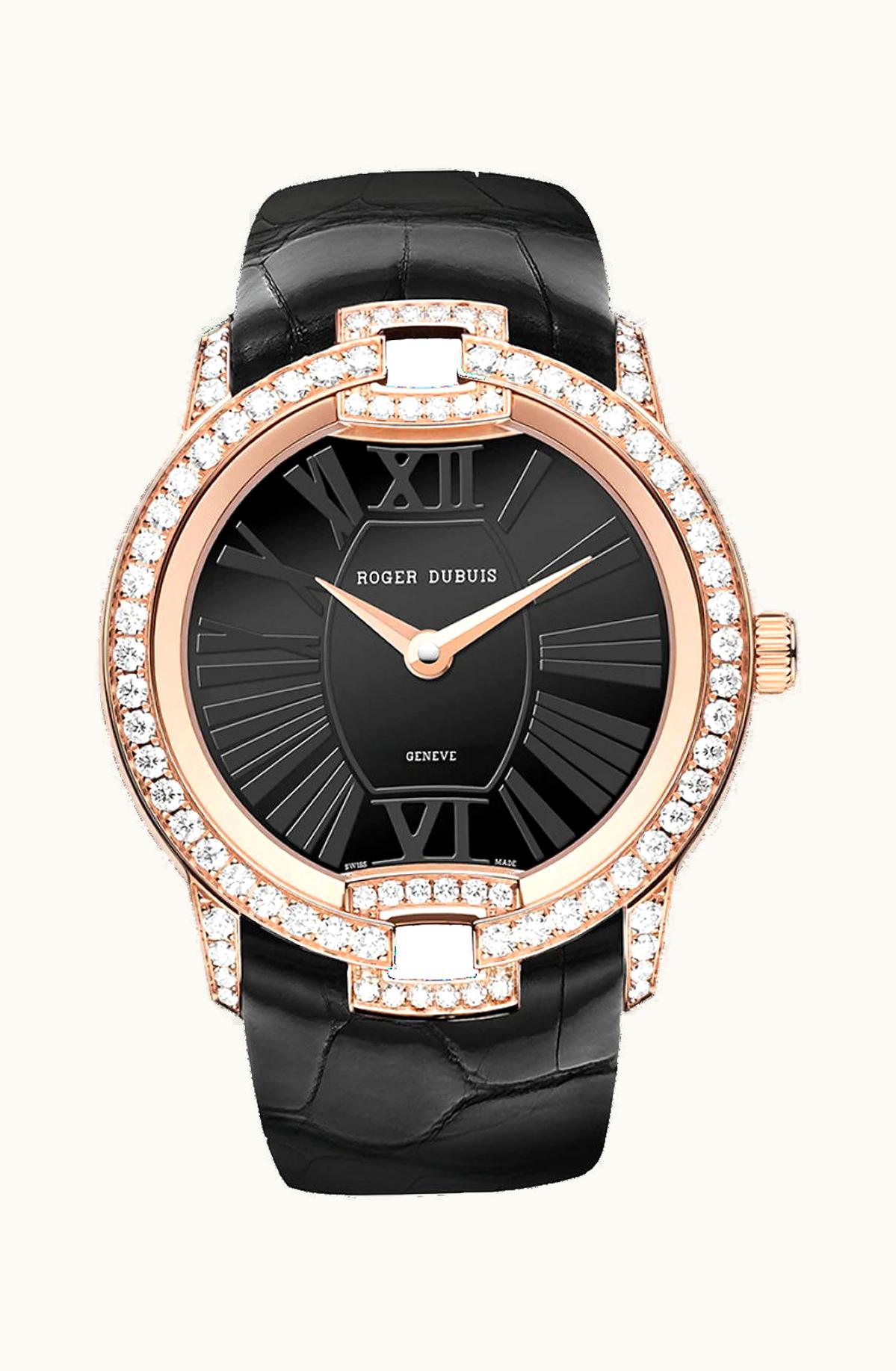 Roger Dubuis Velvet Pink Gold – Black Alligator Strap
