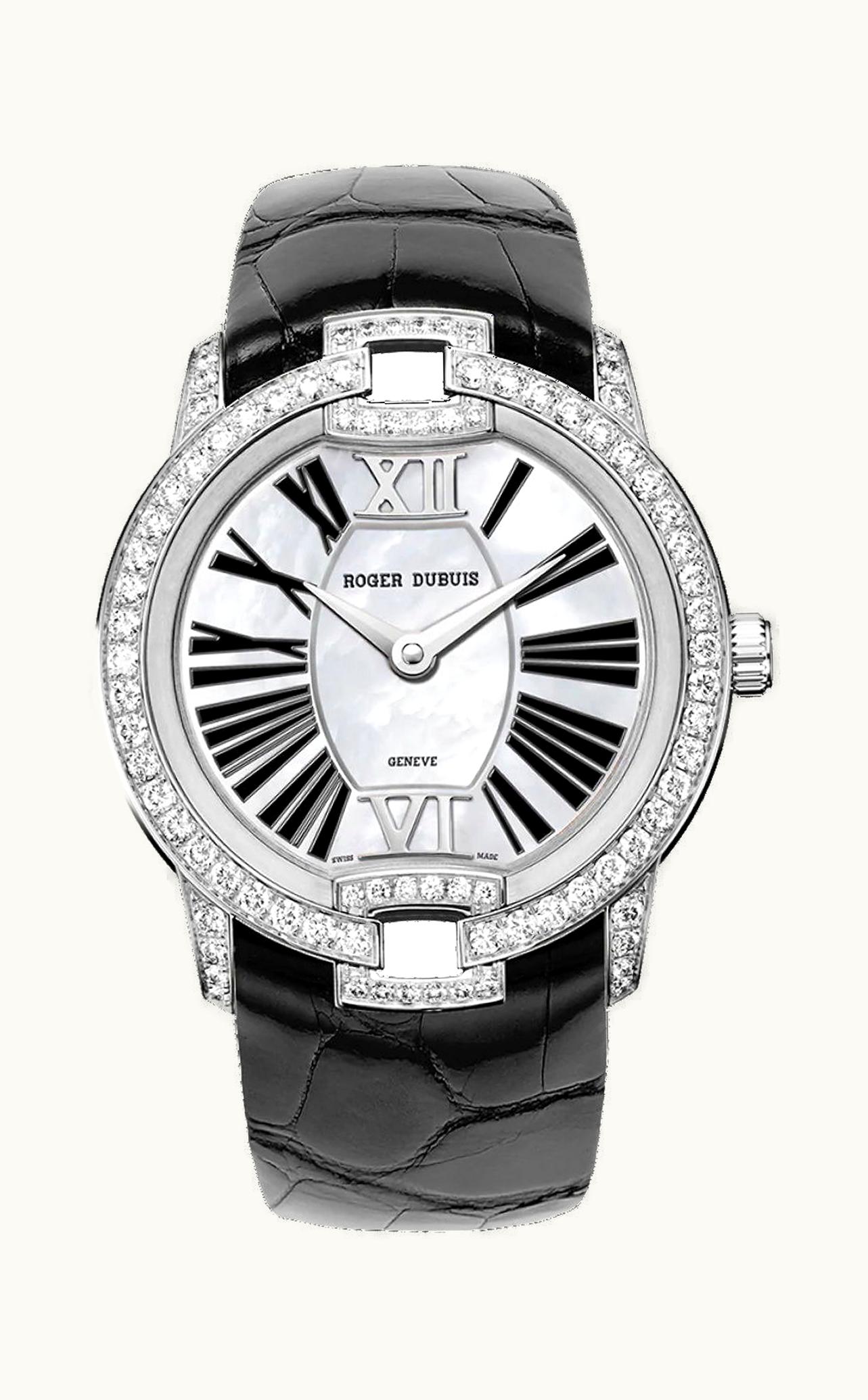 Roger Dubuis Velvet White Gold -Black Alligator Strap