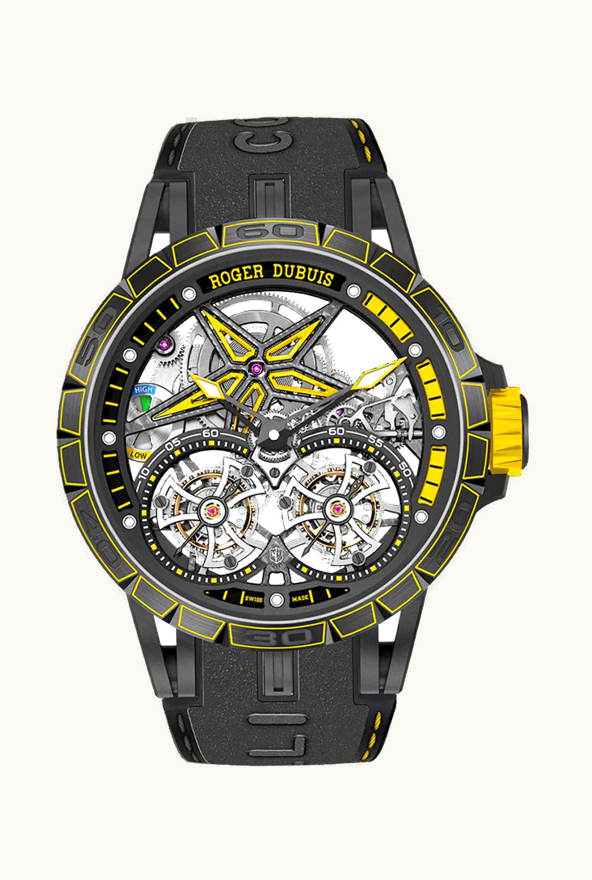 Roger Dubuis Excalibur Spider Pirelli – Double Flying Tourbillon 47mm - Titanium - Manual Winding
