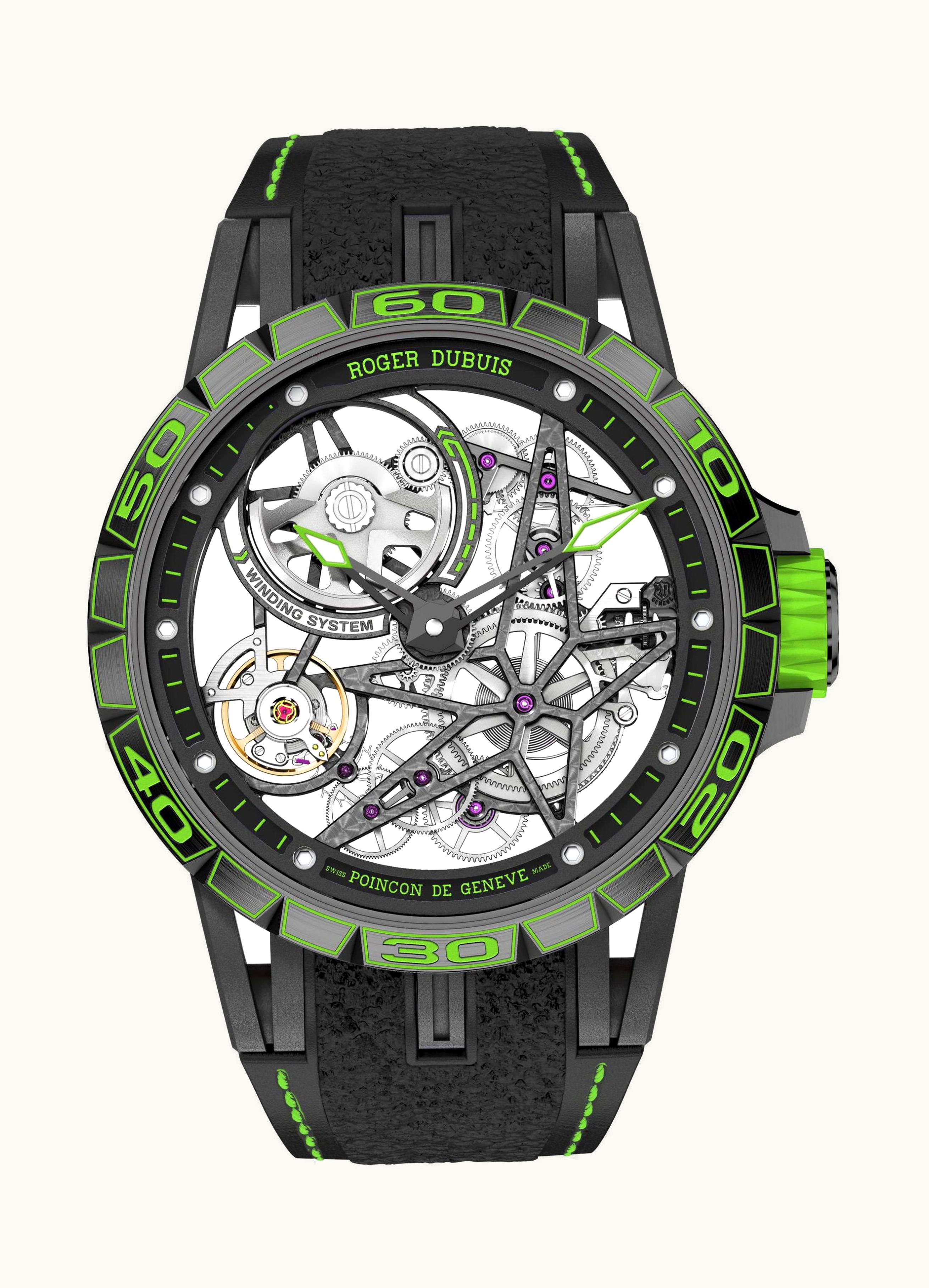 Roger Dubuis Excalibur Spider Pirelli Black DLC Titanium 45mm - Black DLC, Titanium - Automatic Winding