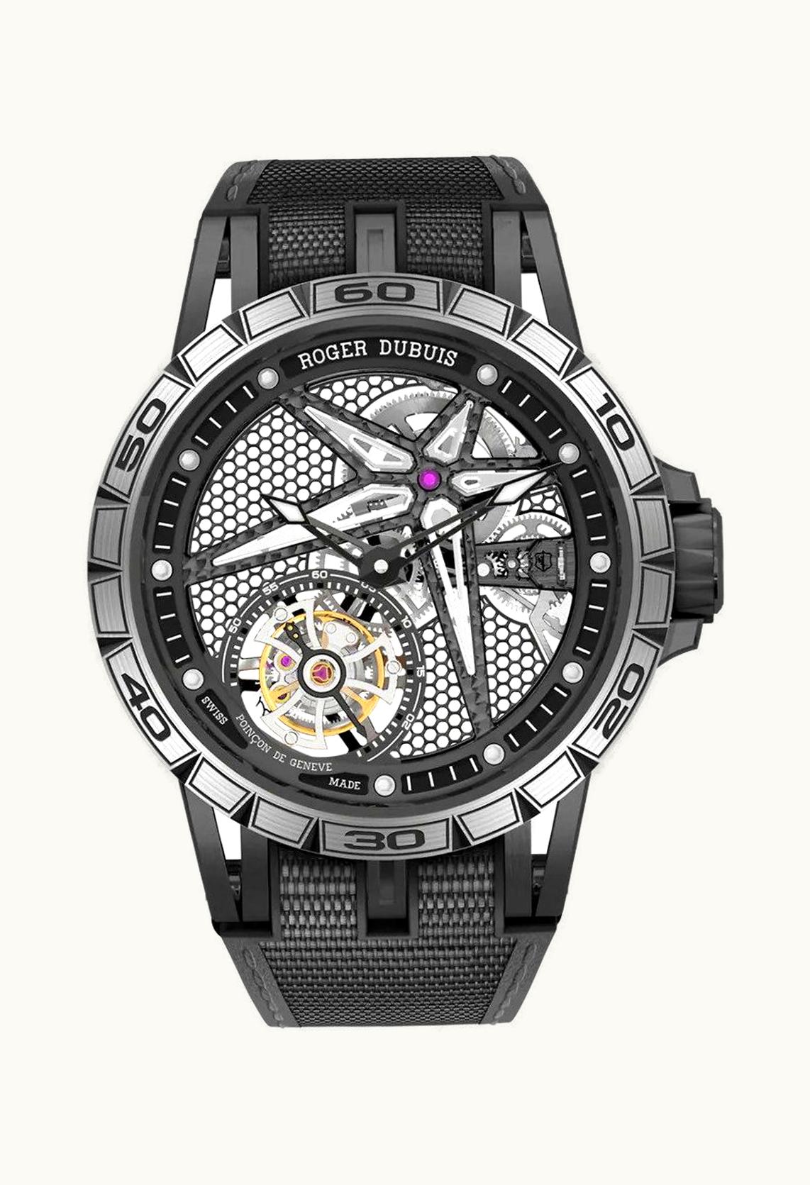 Roger Dubuis Excalibur Spider Black DLC 39mm - Titanium - Manual Winding