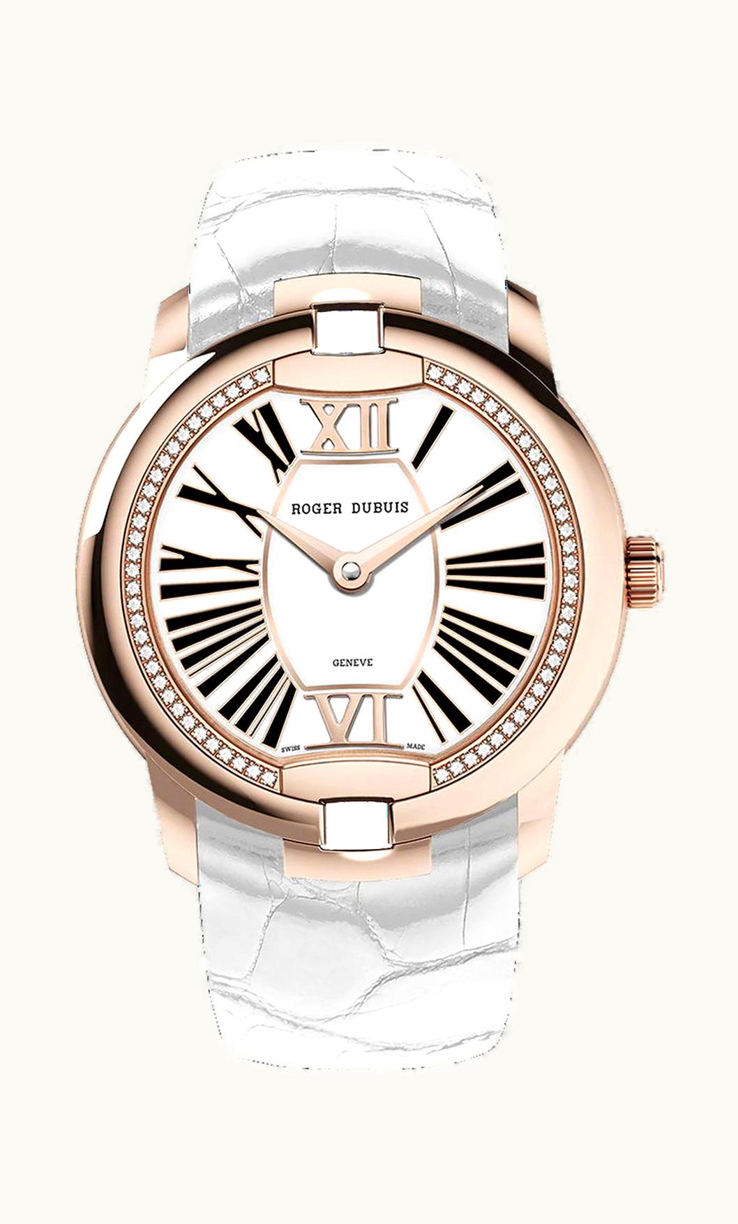 Roger Dubuis Velvet Pink Gold – White Alligator Strap 36mm - Rose Gold - Automatic Winding