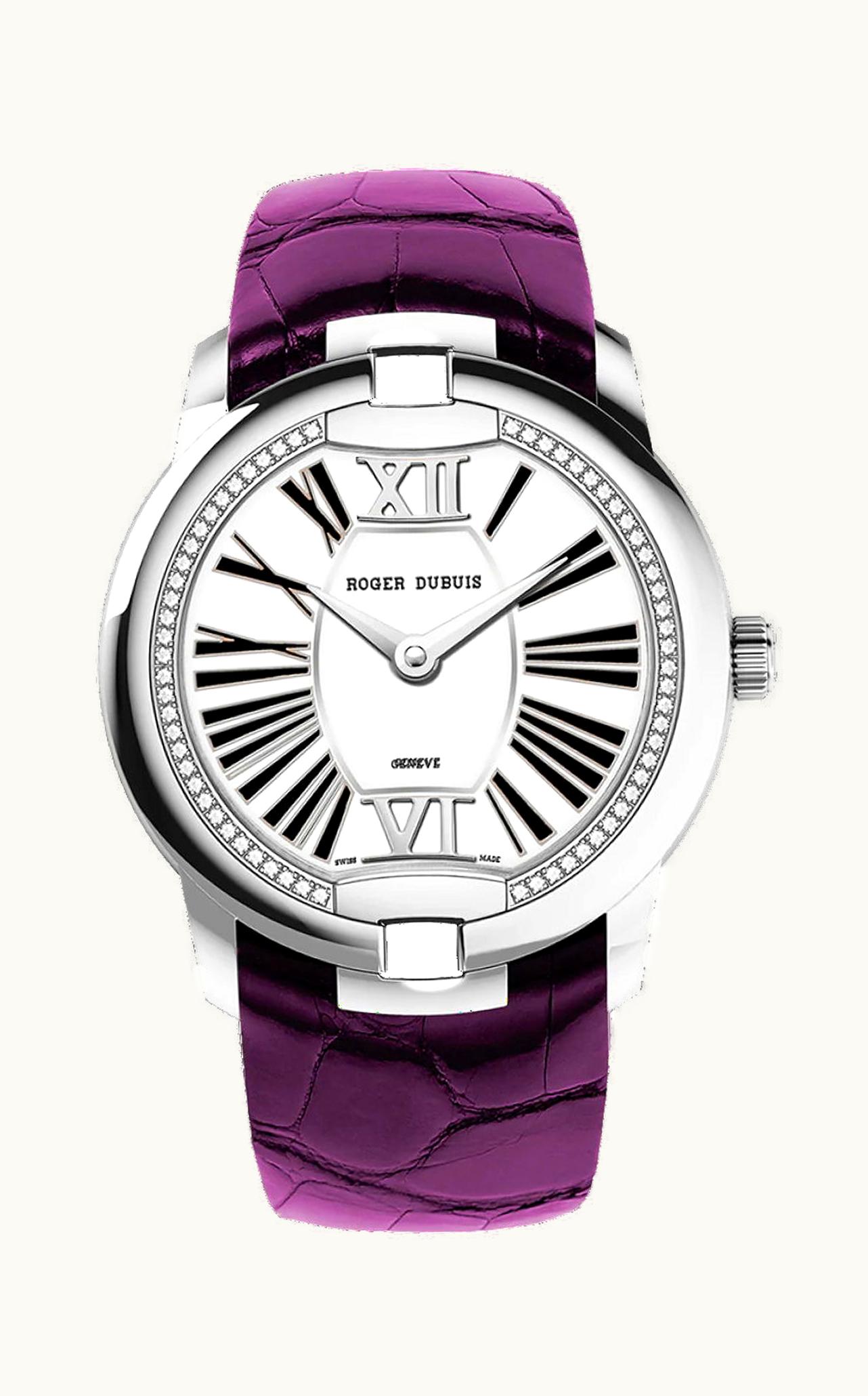 Roger Dubuis Velvet White Gold – Purple Alligator Strap 36mm - White Gold - Automatic Winding
