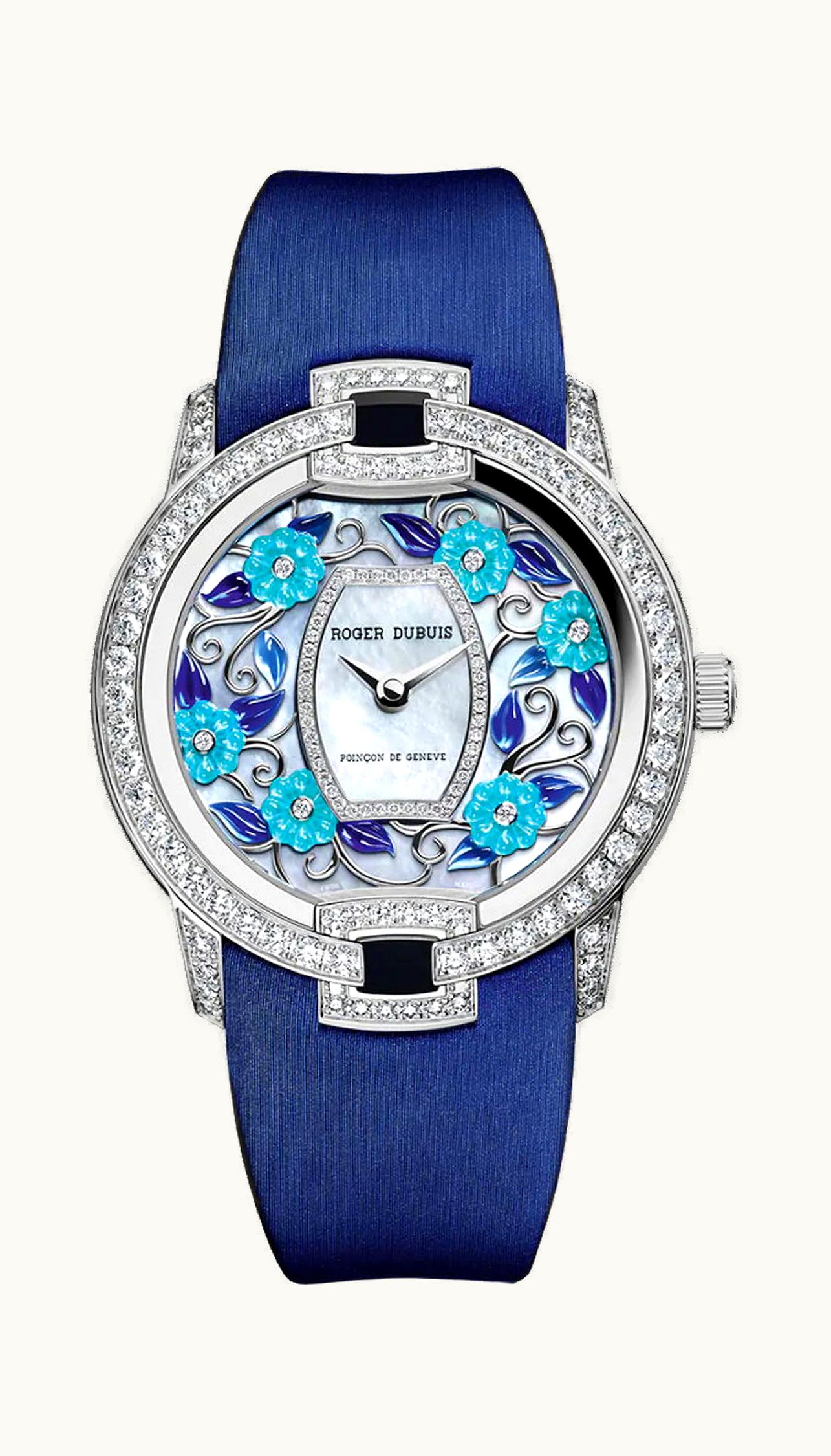 Roger Dubuis Velvet Blossom Velvet Blue – White Gold 36mm - White Gold - Automatic Winding
