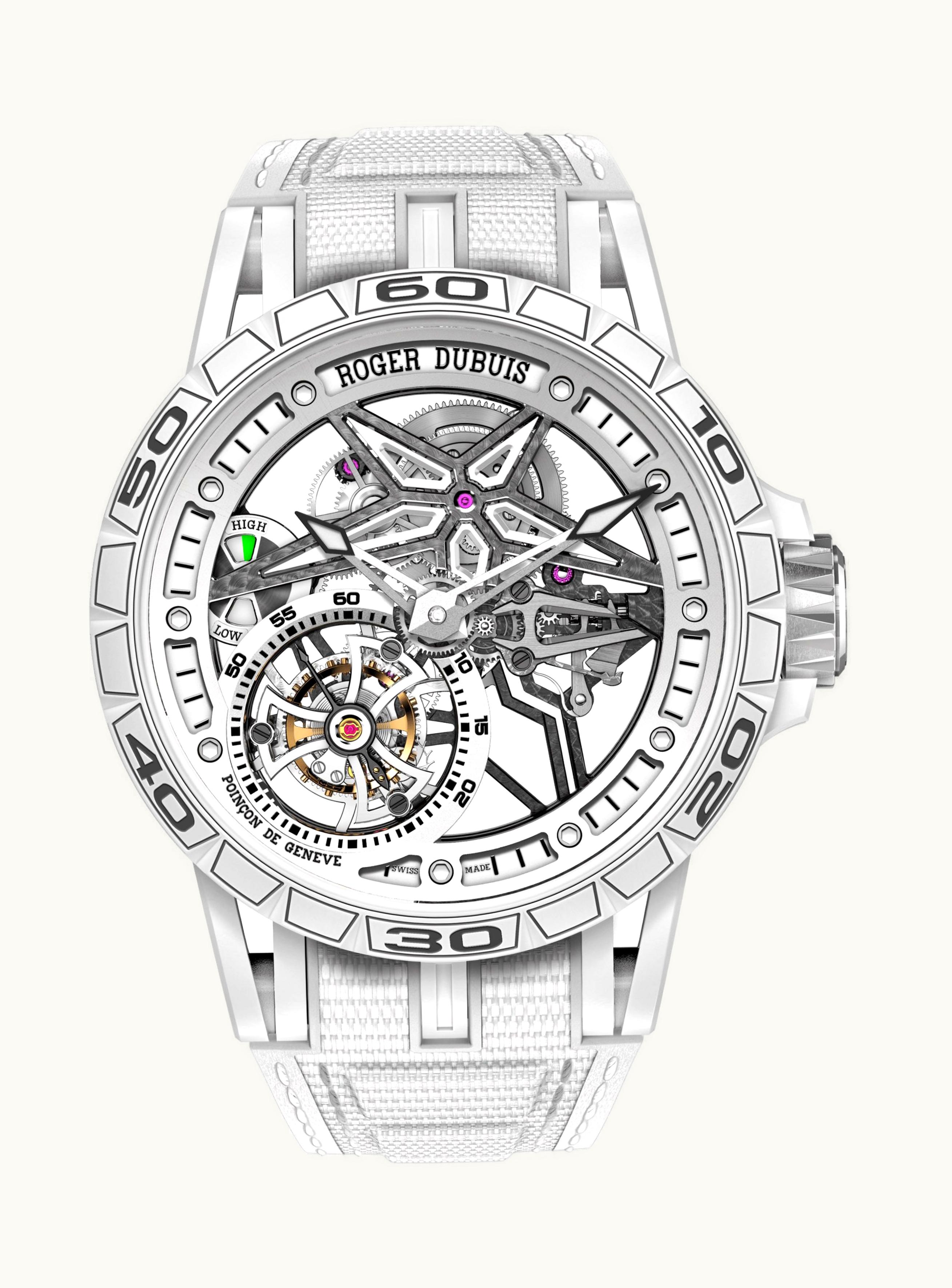Roger Dubuis Excalibur Spider White Ceramic Composite Fiber 45mm - Ceramic - Manual Winding