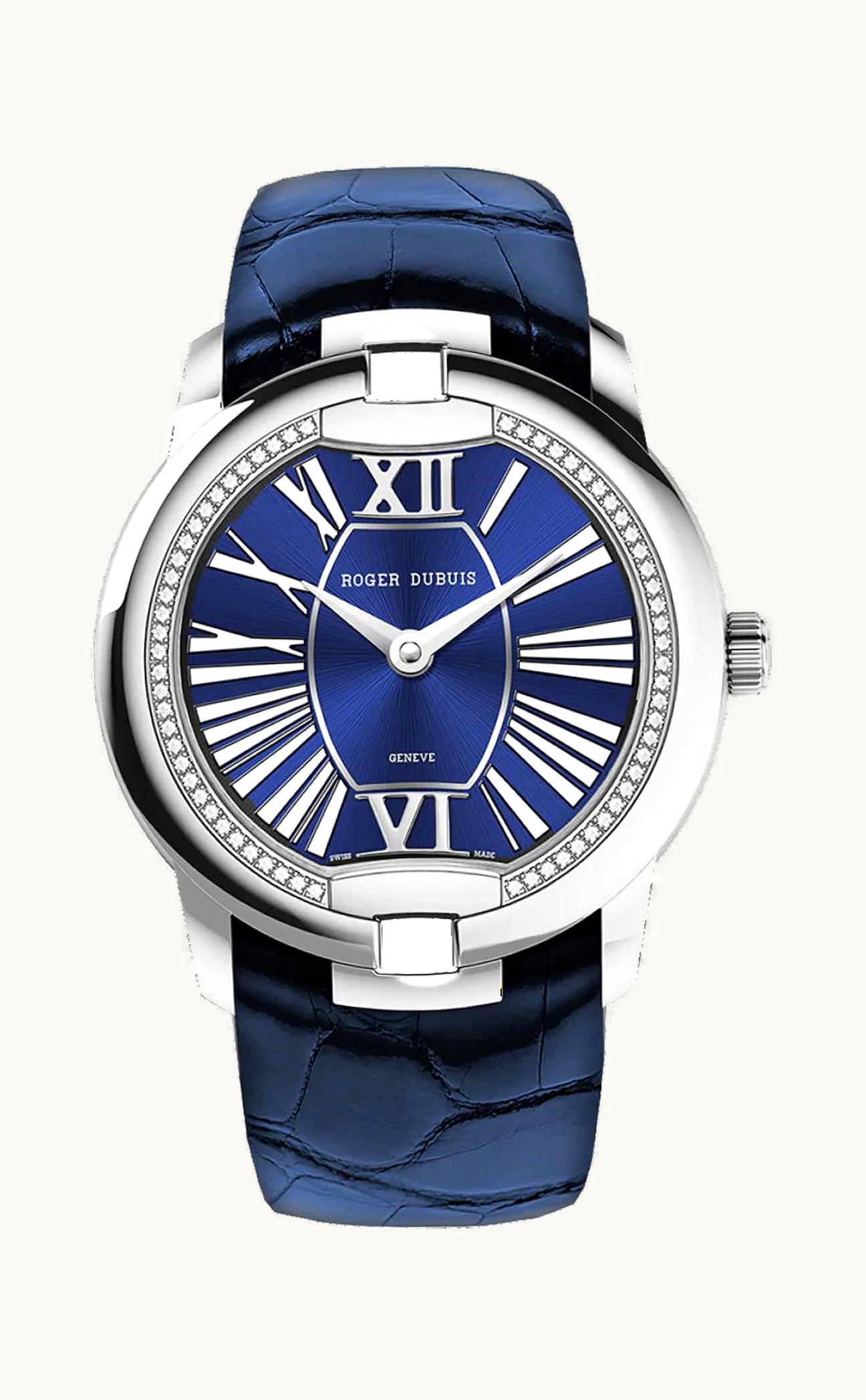 Roger Dubuis Velvet White Gold -Blue Alligator Strap 36mm - White Gold - Automatic Winding