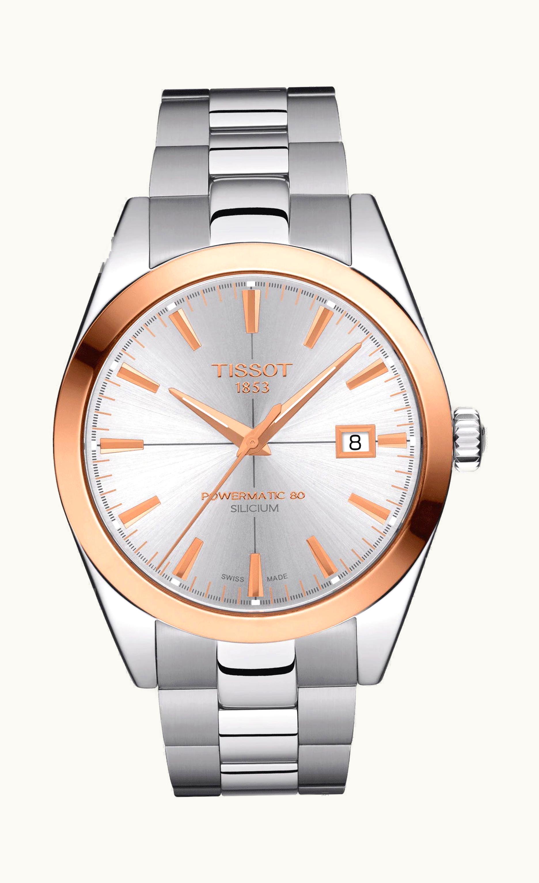 Tissot Gentleman Powermatic 80 Silicium Solid 18K Gold bezel