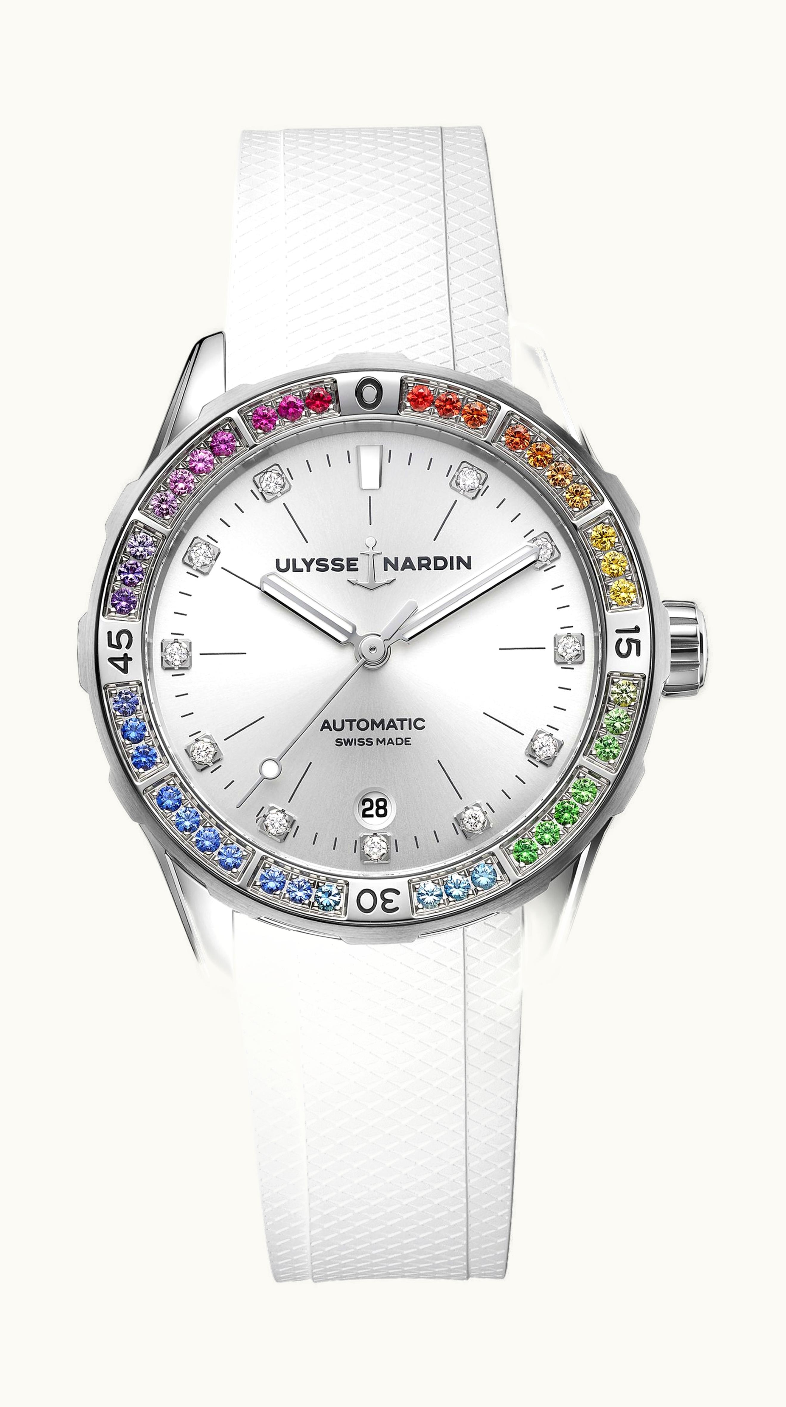 Ulysse Nardin Lady Diver Rainbow White