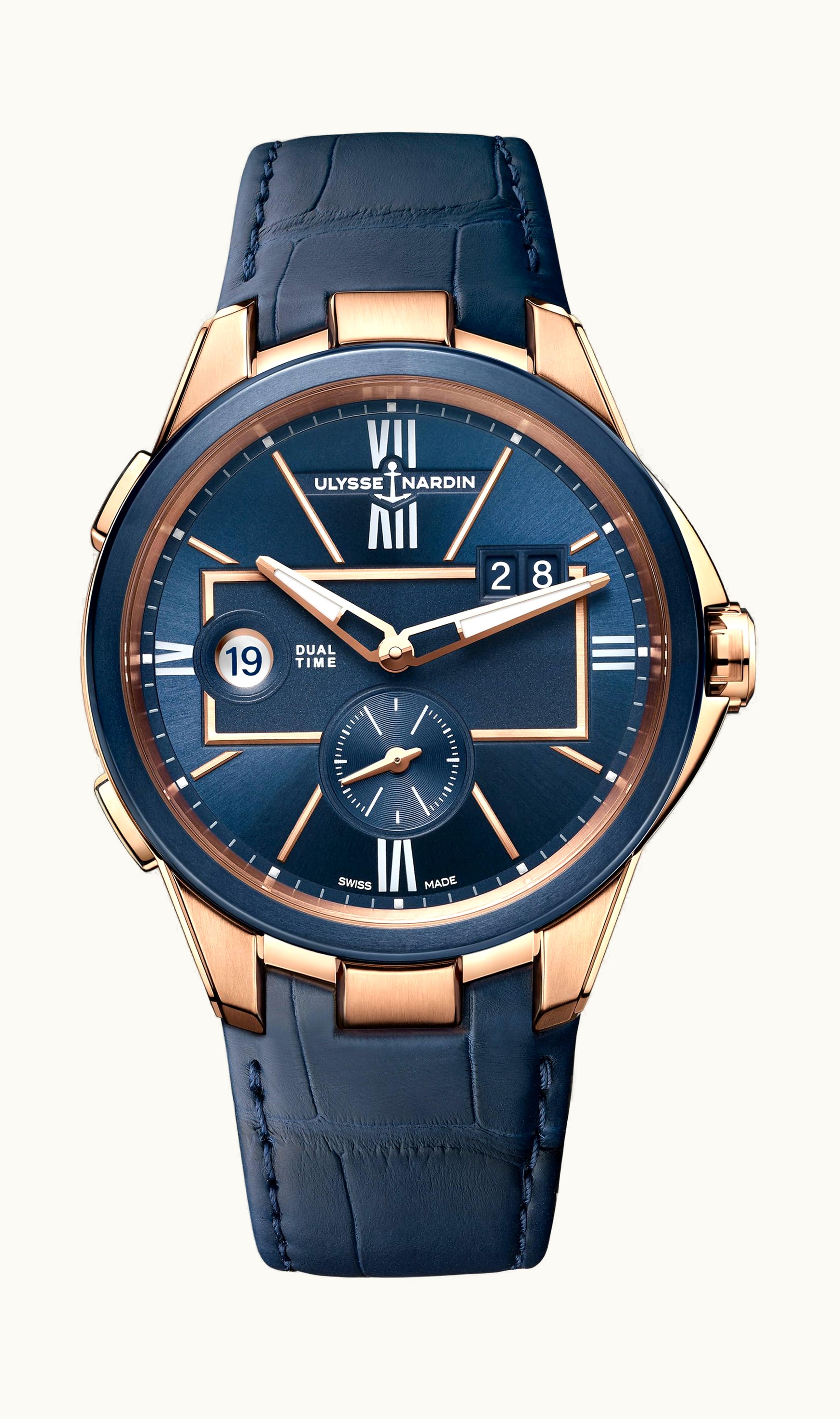 Ulysse Nardin Executive Dual Time Rose Gold