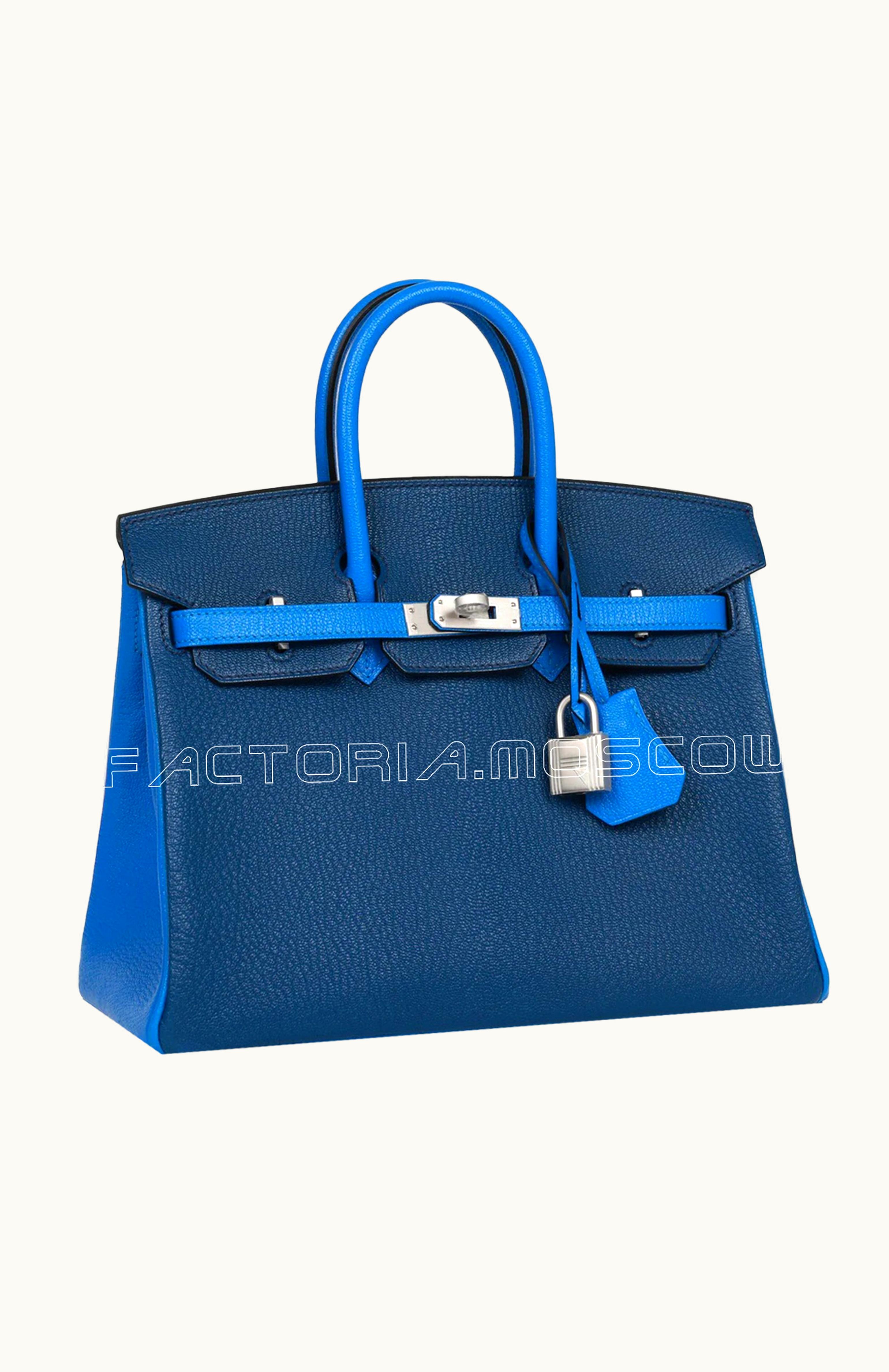 Hermès Hermès Birkin 25cm - Bleu Hydra - Epsom - Sellier - Palladium (PHW)