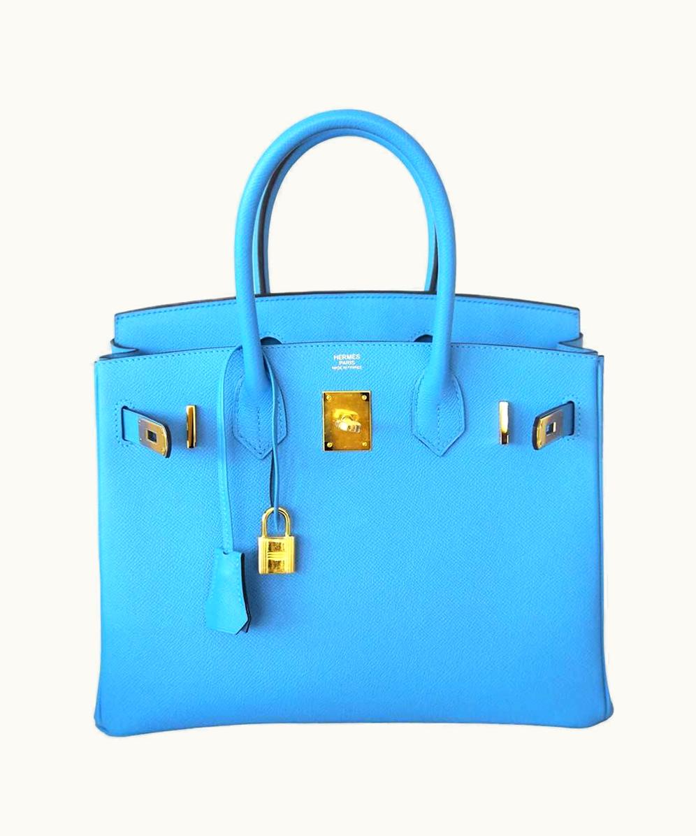 Hermès Hermès Birkin 25cm - Bleu Paradis - Swift - Retourne - Gold (GHW)