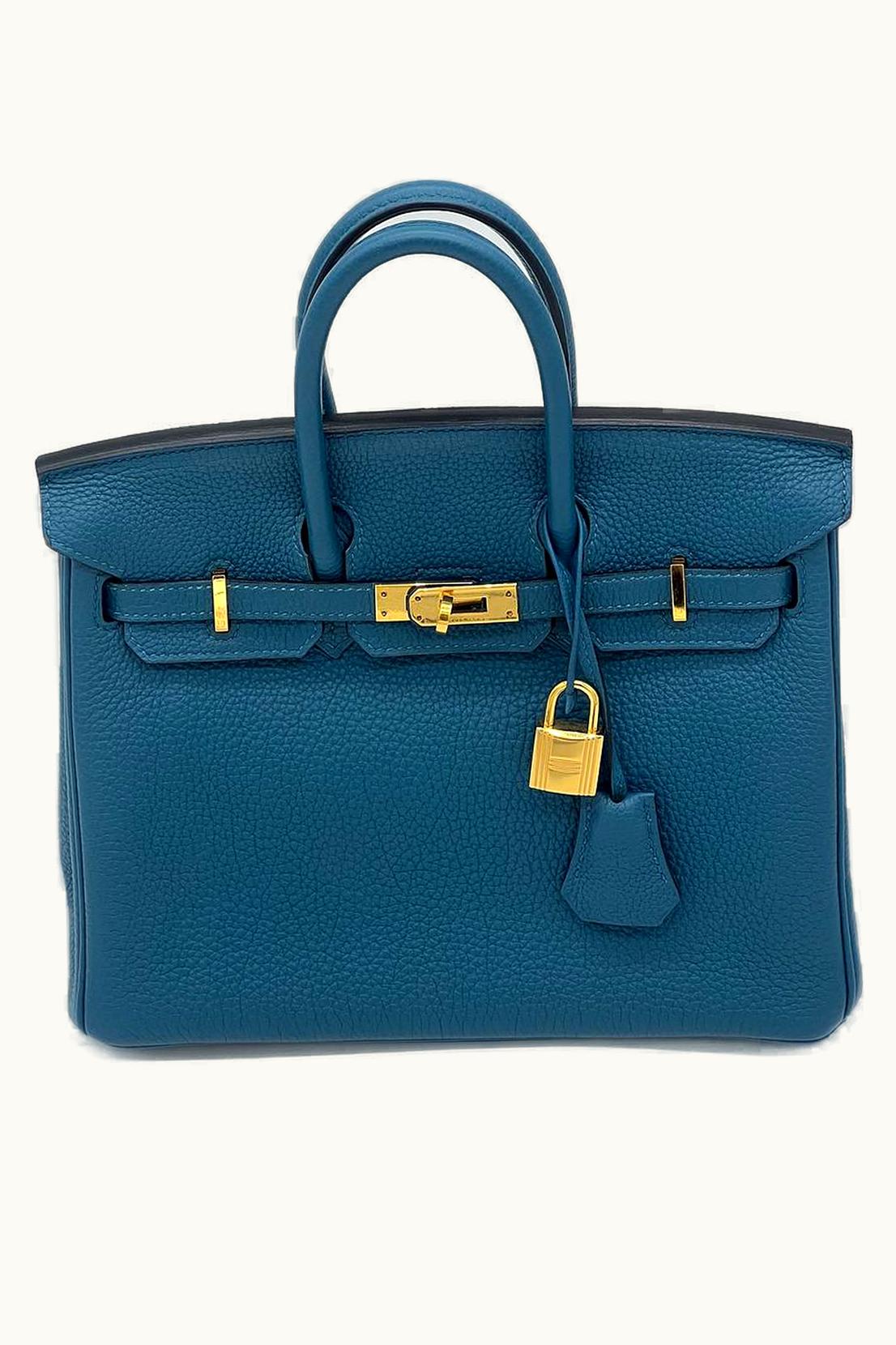Hermès Hermès Birkin 25cm - Bleu Jean - Togo - Retourne - Gold (GHW)