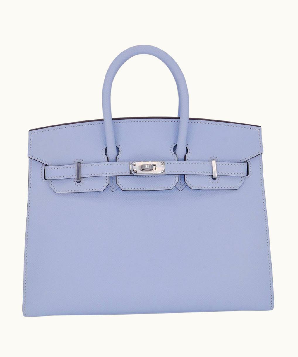 Hermès Hermès Birkin 25cm - Bleu Brume - Clemence - Sellier - Palladium (PHW)