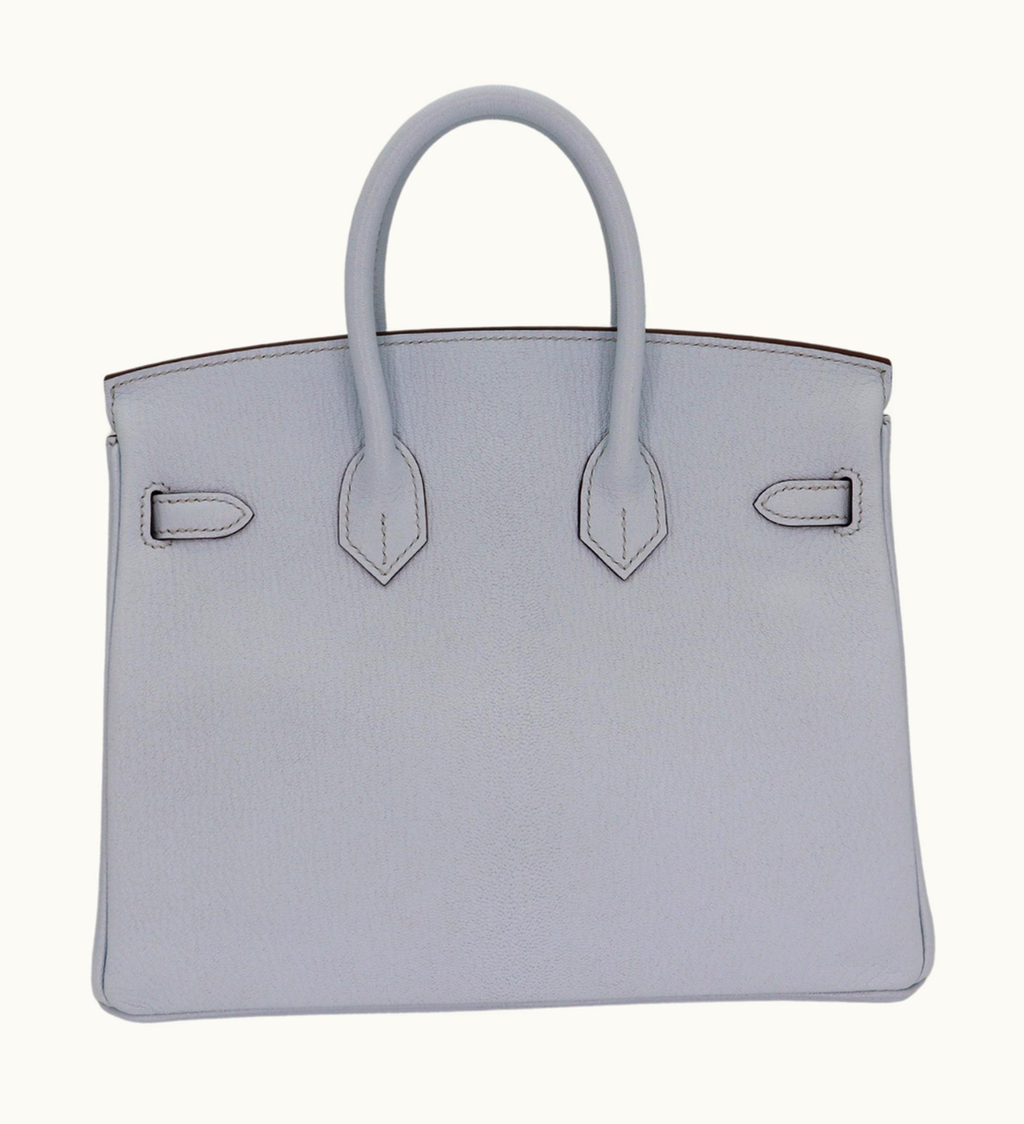 Hermès Hermès Birkin 25cm - Bleu Brume - Epsom - Retourne - Palladium (PHW)