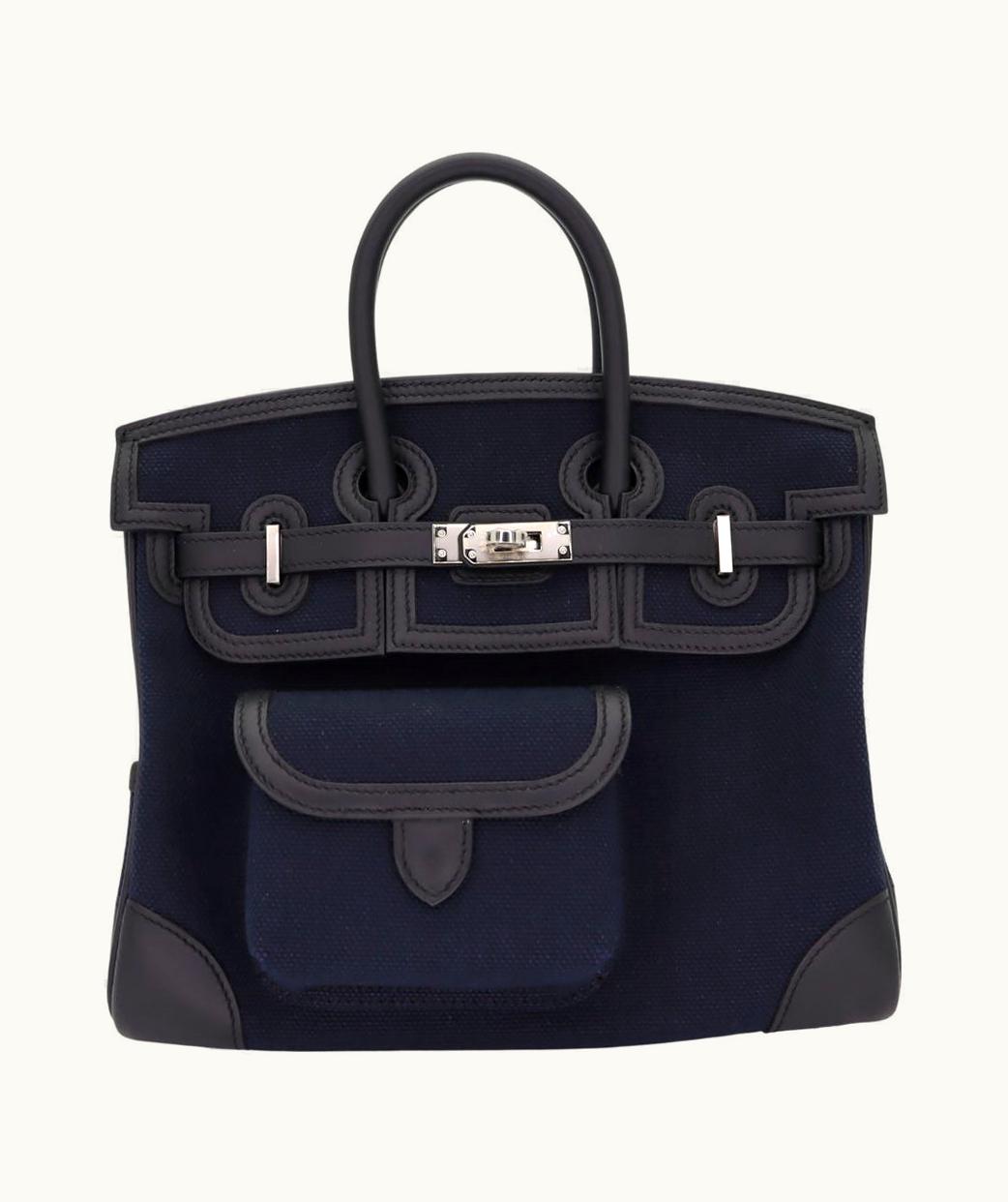 Hermès Hermès Birkin 25cm - Bleu Marine - Clemence - Retourne - Palladium (PHW)