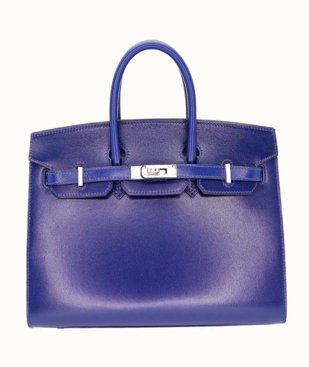 Hermès Hermès Birkin 25cm - Bleu Saphir - Clemence - Retourne - Palladium (PHW)