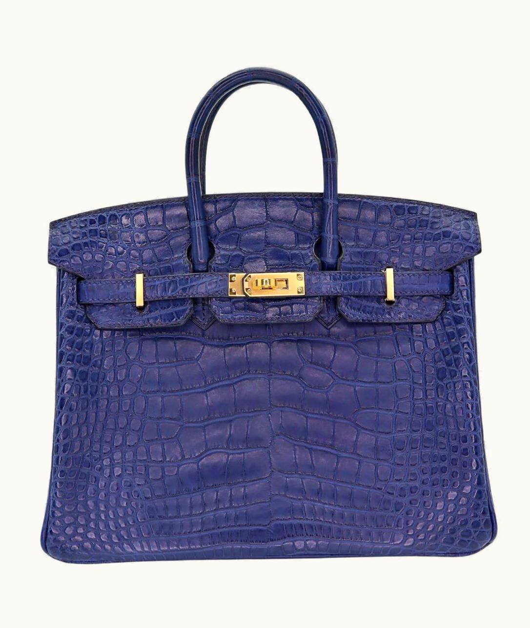 Hermès Hermès Birkin 25cm - Bleu Saphir - Swift - Sellier - Gold (GHW)