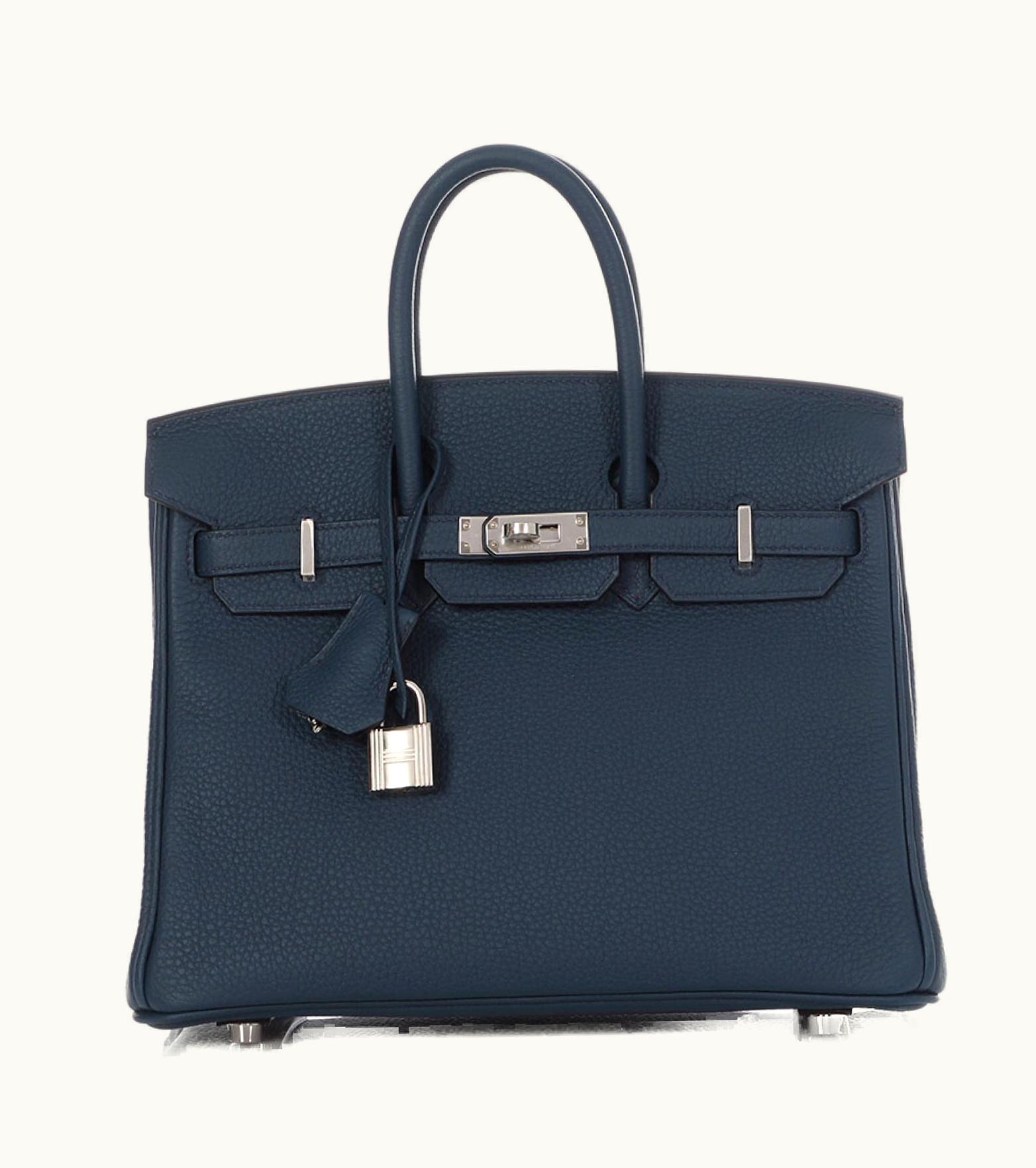 Hermès Hermès Birkin 25cm - Bleu de Prusse - Epsom - Retourne - Palladium (PHW)