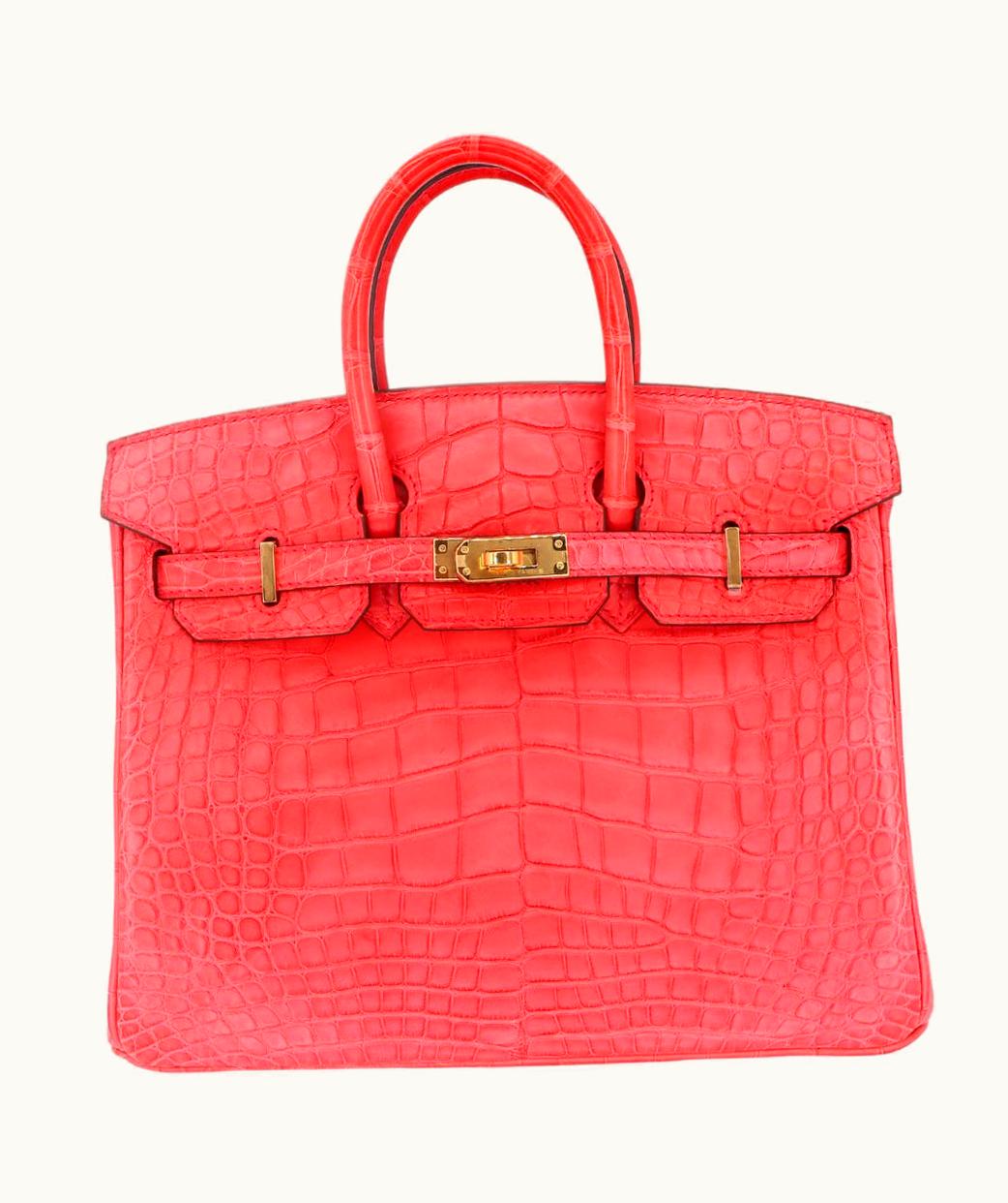 Hermès Hermès Birkin 25cm - Bougainvillea - Clemence - Retourne - Gold (GHW)