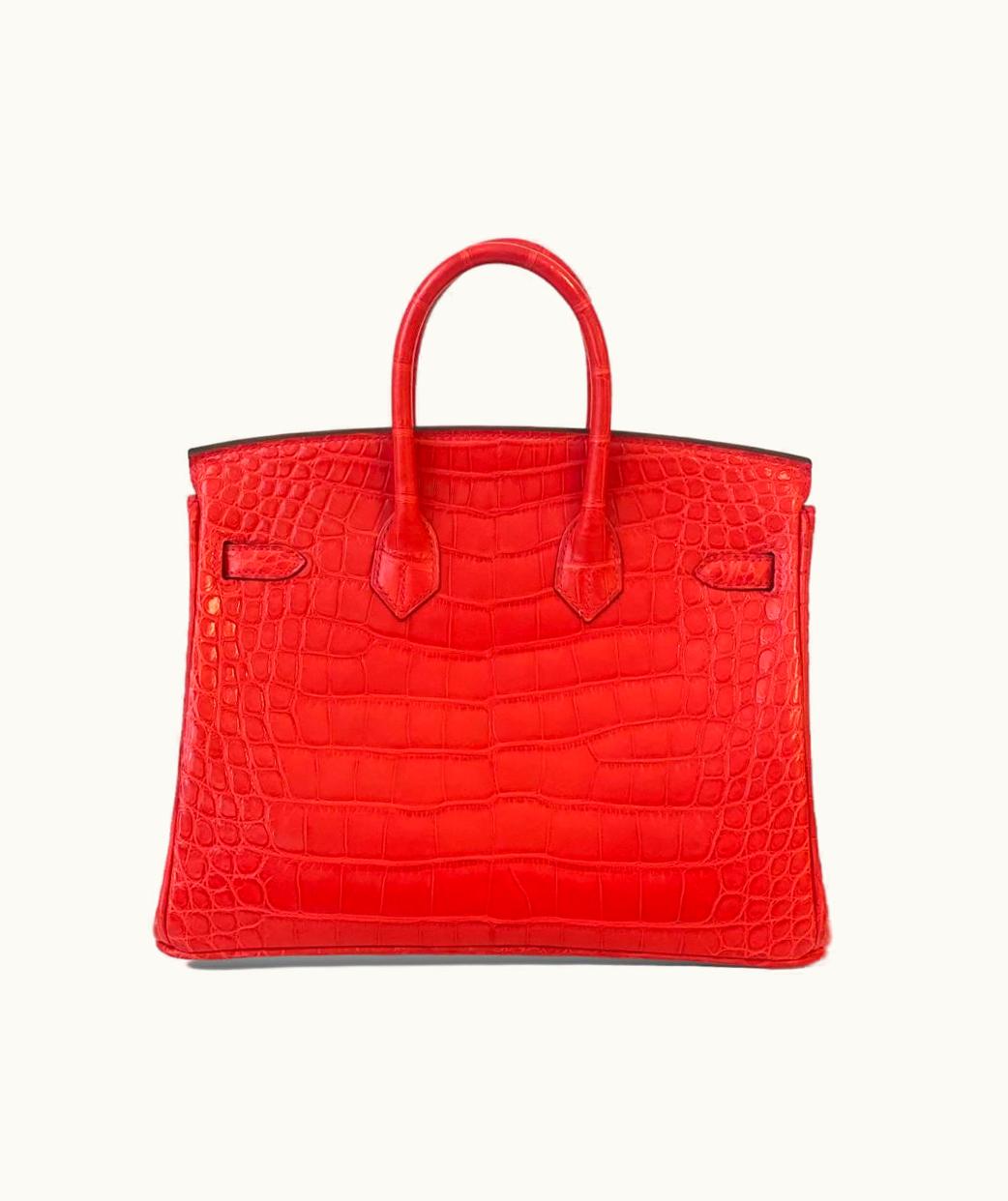Hermès Hermès Birkin 25cm - Geranium - Epsom - Retourne - Palladium (PHW)