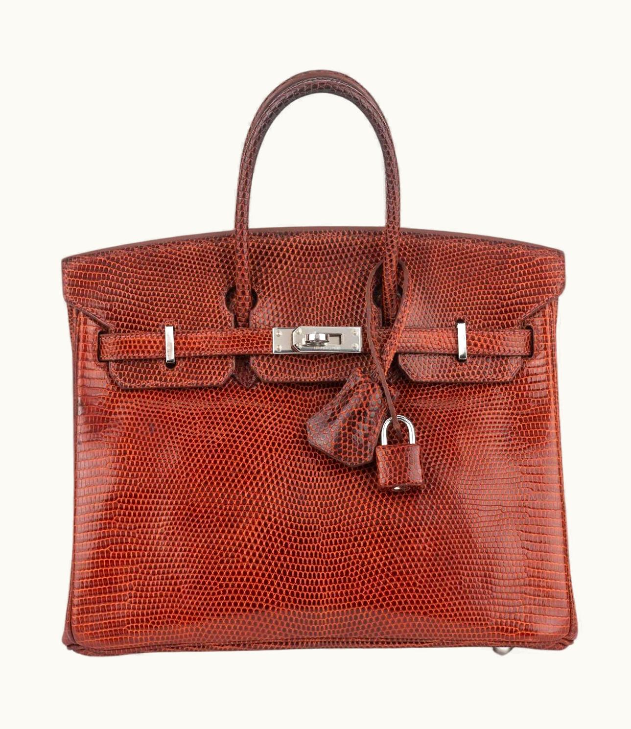 Hermès Hermès Birkin 25cm - Brique - Clemence - Retourne - Palladium (PHW)