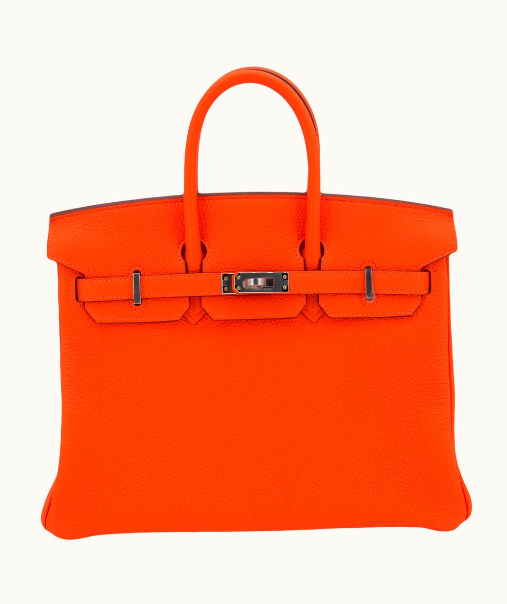 Hermès Hermès Birkin 25cm - Orange Minium - Swift - Retourne - Palladium (PHW)